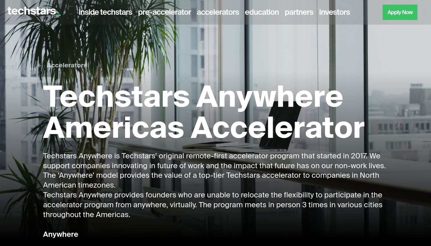 Techstars Anywhere Accelerator