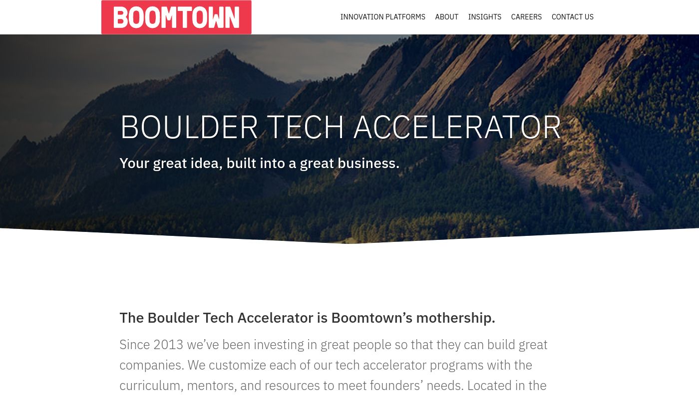 Boomtown Boulder Tech Accelerator