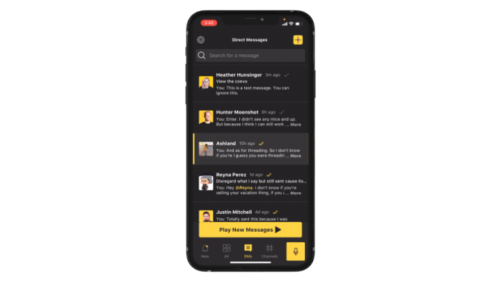 Sending quick replies via mobile app