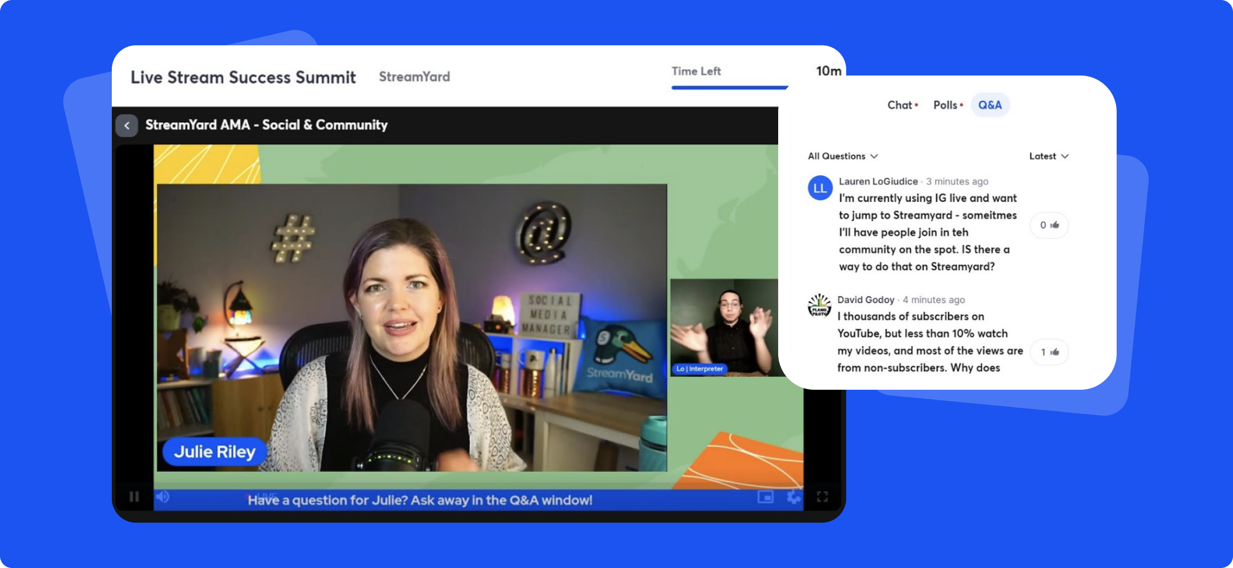 branded streamyard live video virtual event