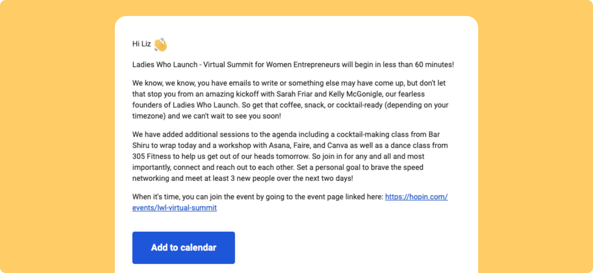 virtual event reminder email