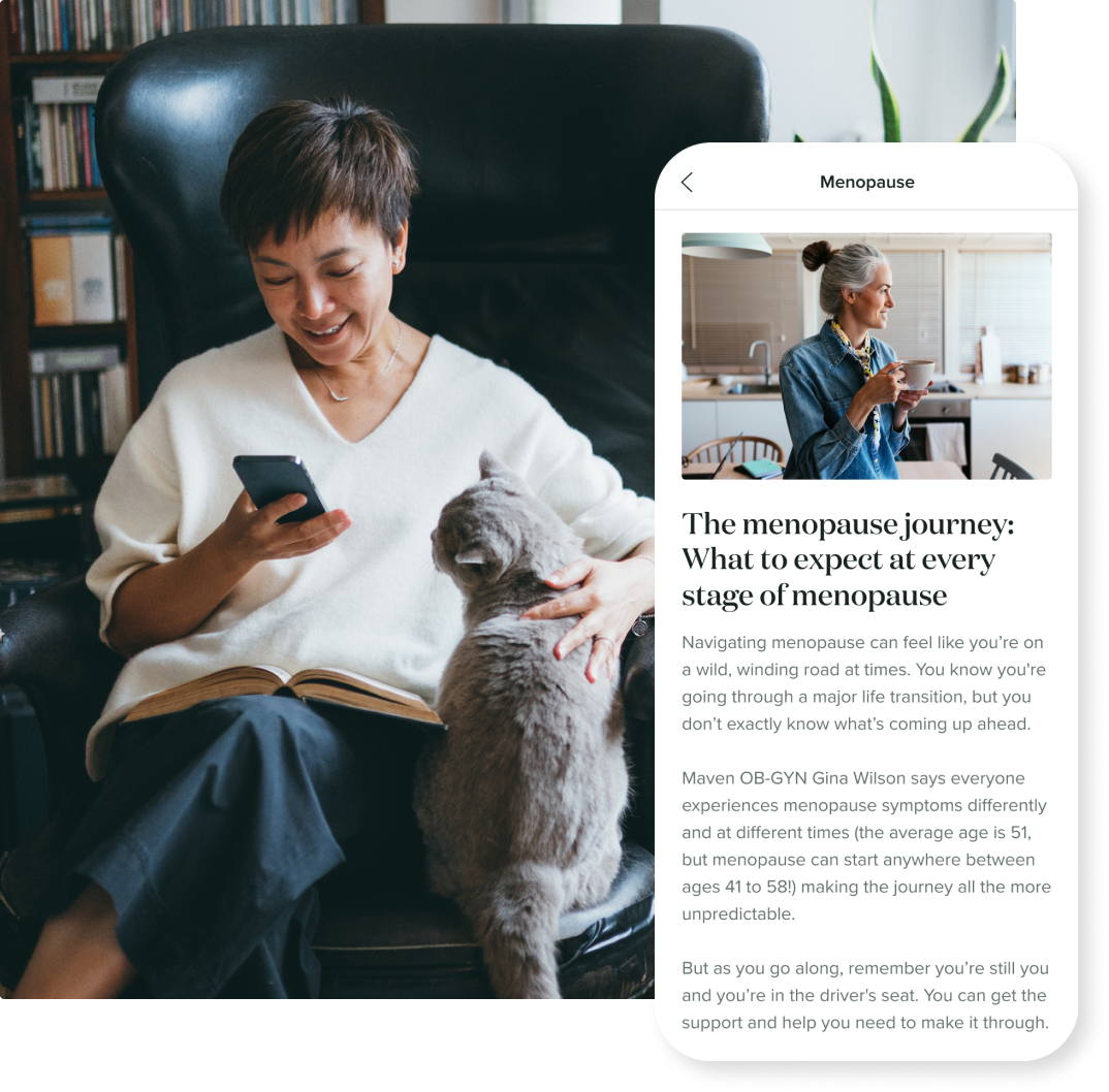 Maven Menopause Expert menopause education, treatment guidance, and care