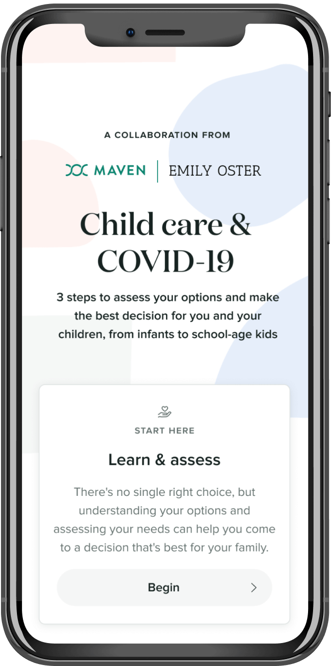 child care covid interface app