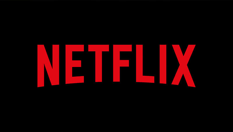 The red Netflix logo on a black background.