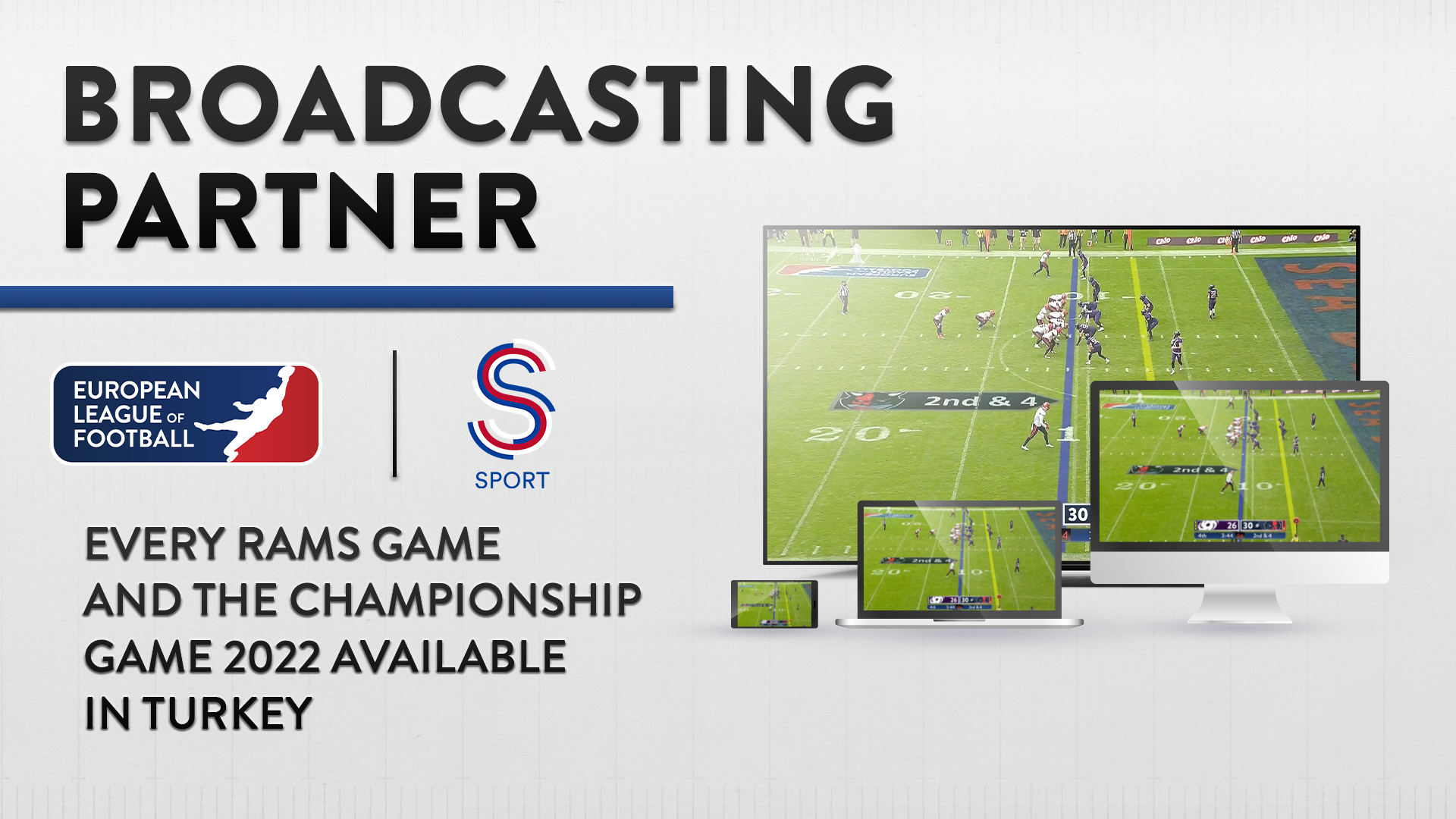 Saran Media will broadcast the Istanbul Rams and the Championship Game with S Sport