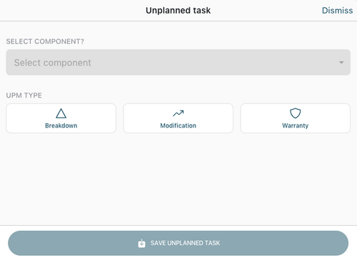 UPM Feature Button - How to Log Unplanned Maintenance Tasks