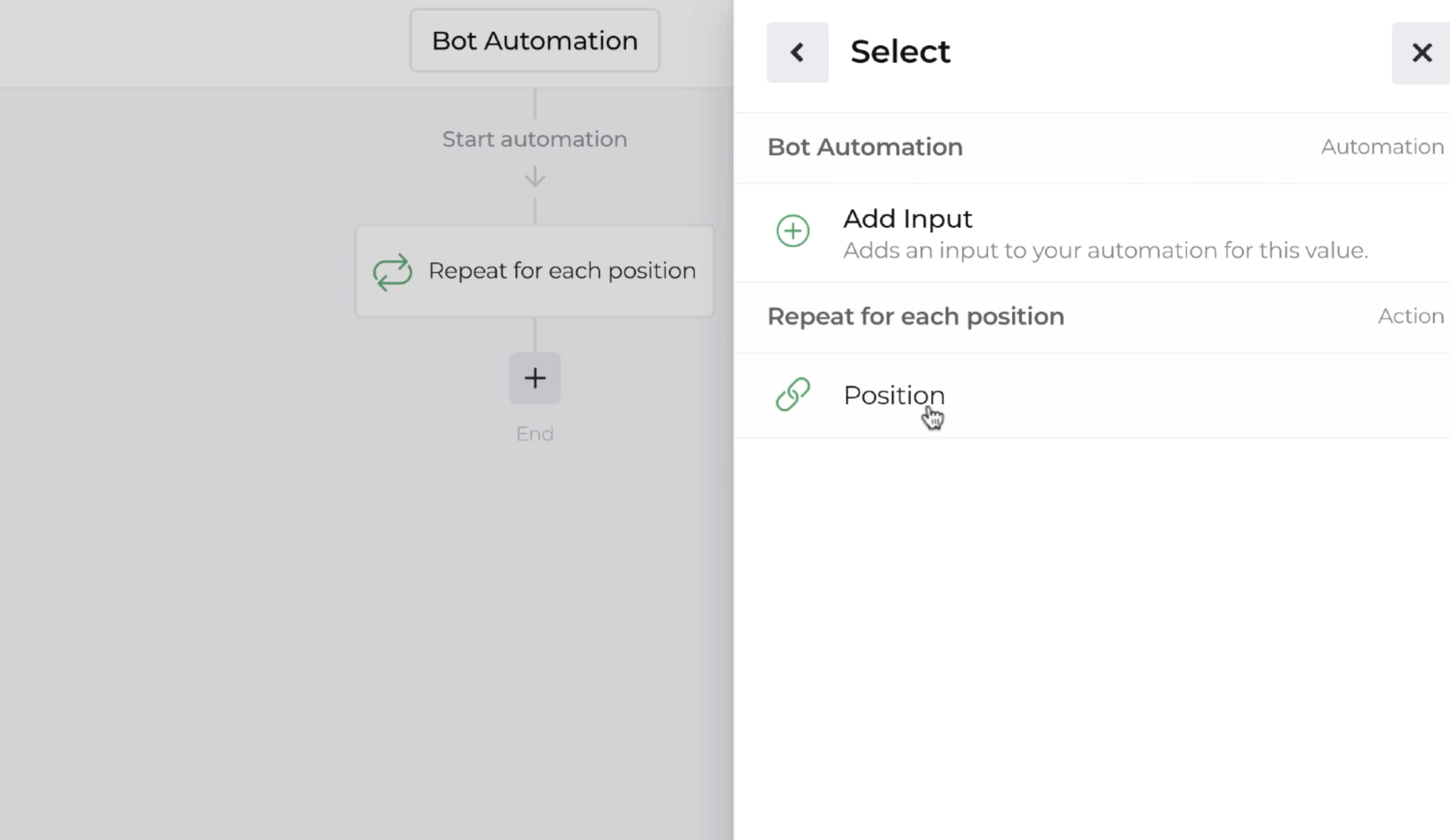 Screenshot with example of dynamic link custom input