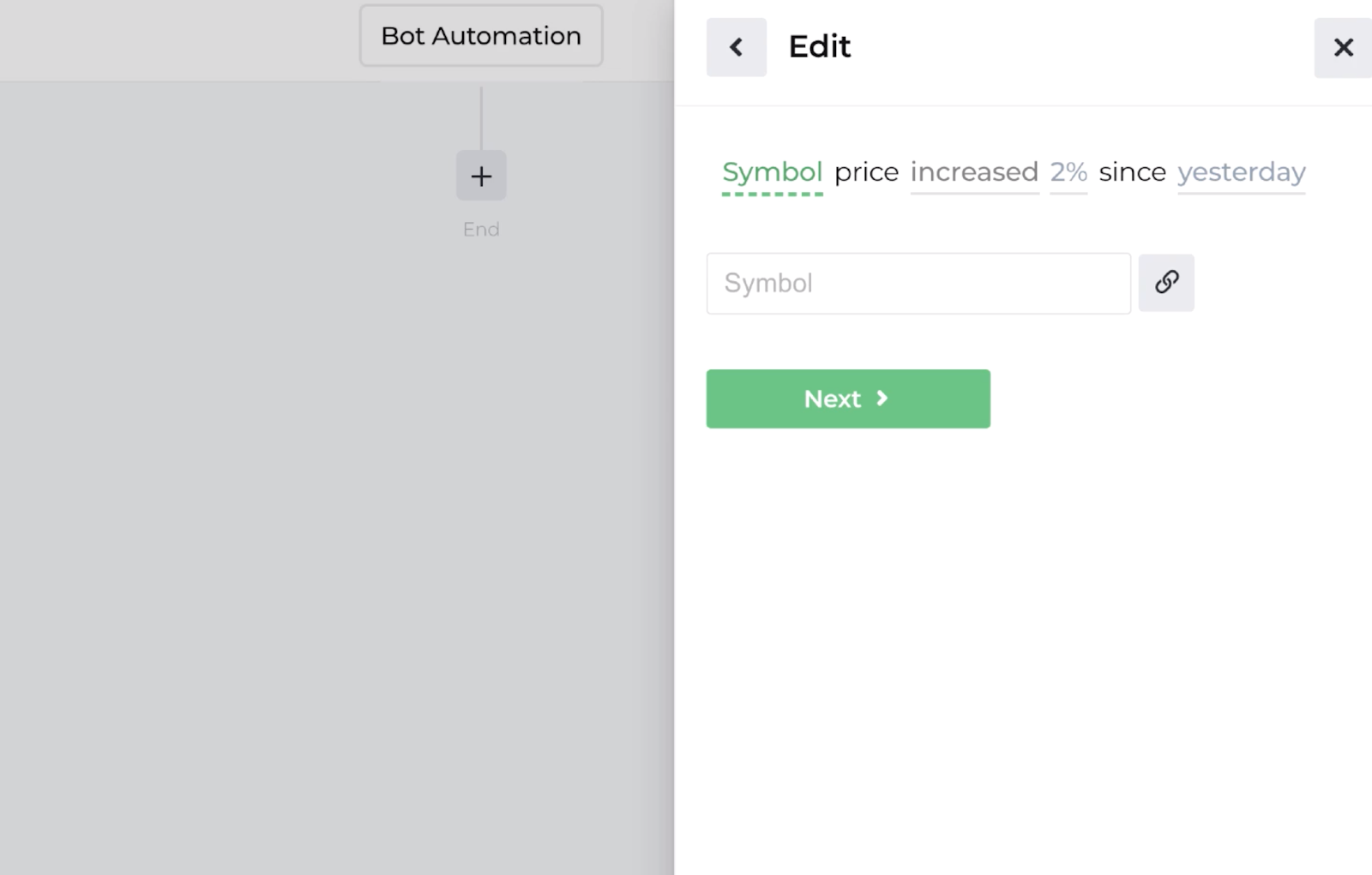 Screenshot displaying the decision recipe for evaluating underlying symbol performance