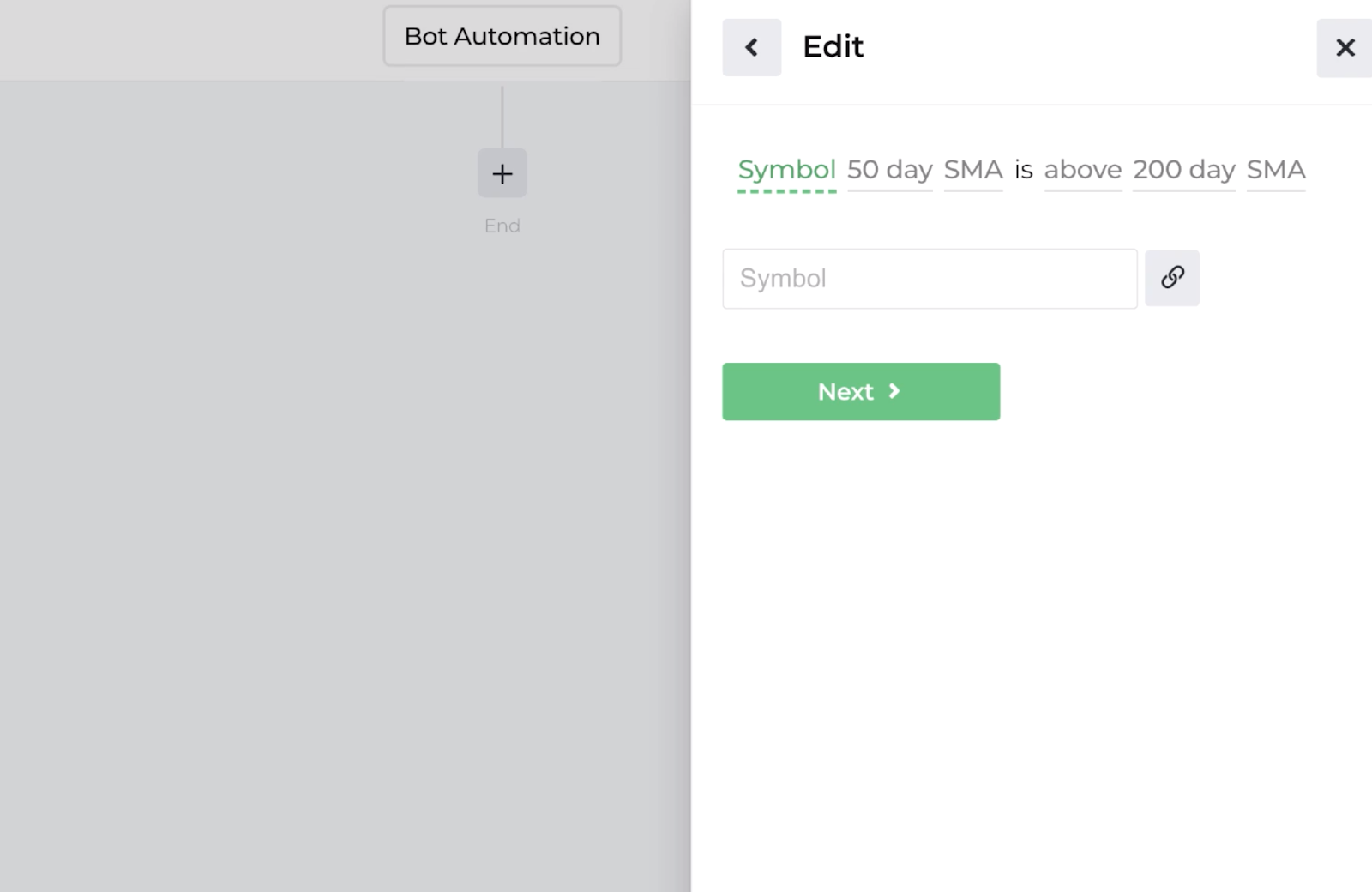 Screenshot displaying the decision recipe for comparing multiple underlying symbol indicators