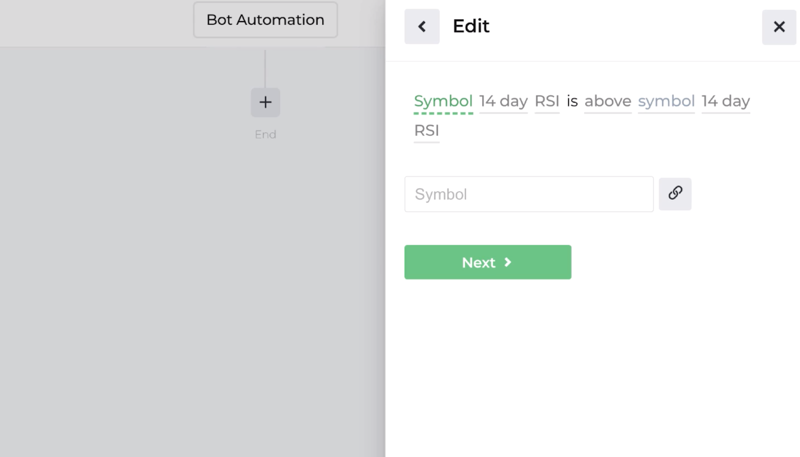 Screenshot displaying the decision recipe for comparing multiple underlying symbol indicator properties