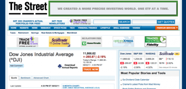 Example image of The Street homepage