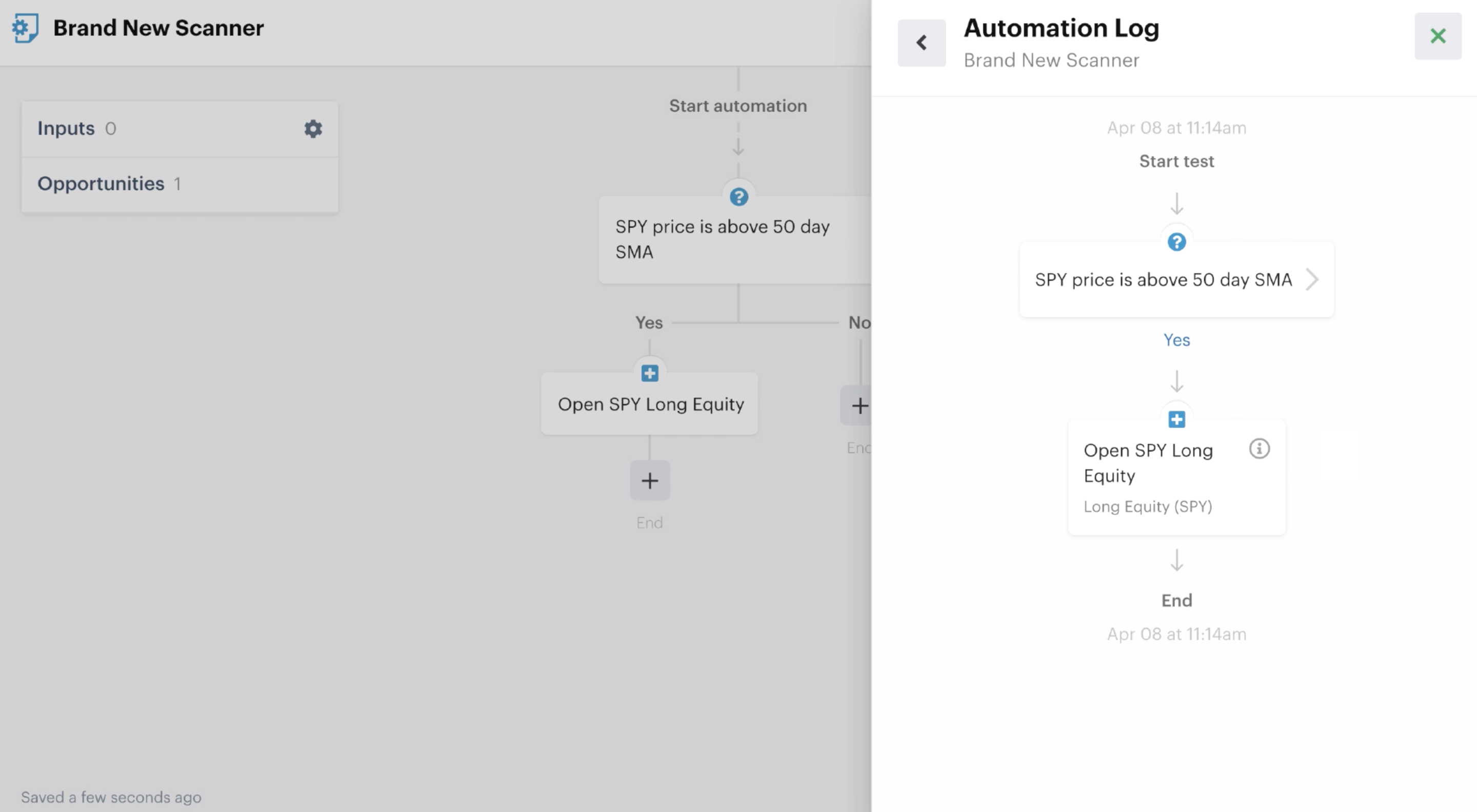 Test of an automation