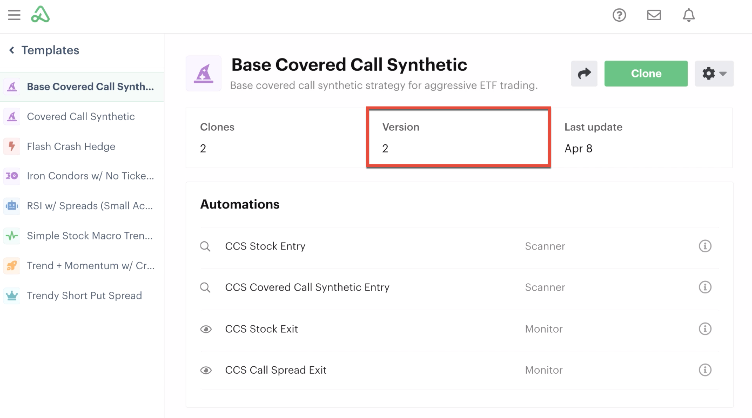 New version highlighted