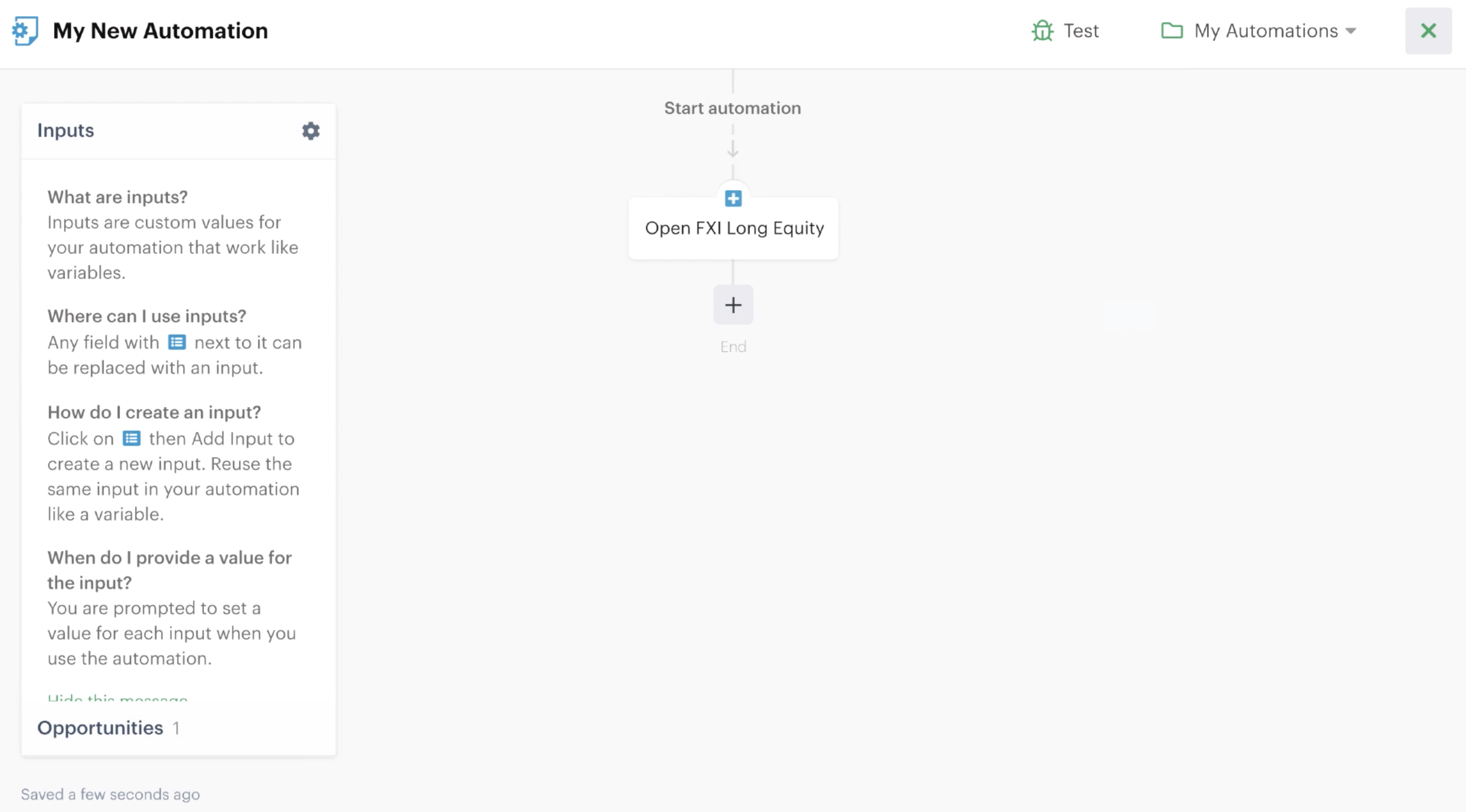 Automation editor
