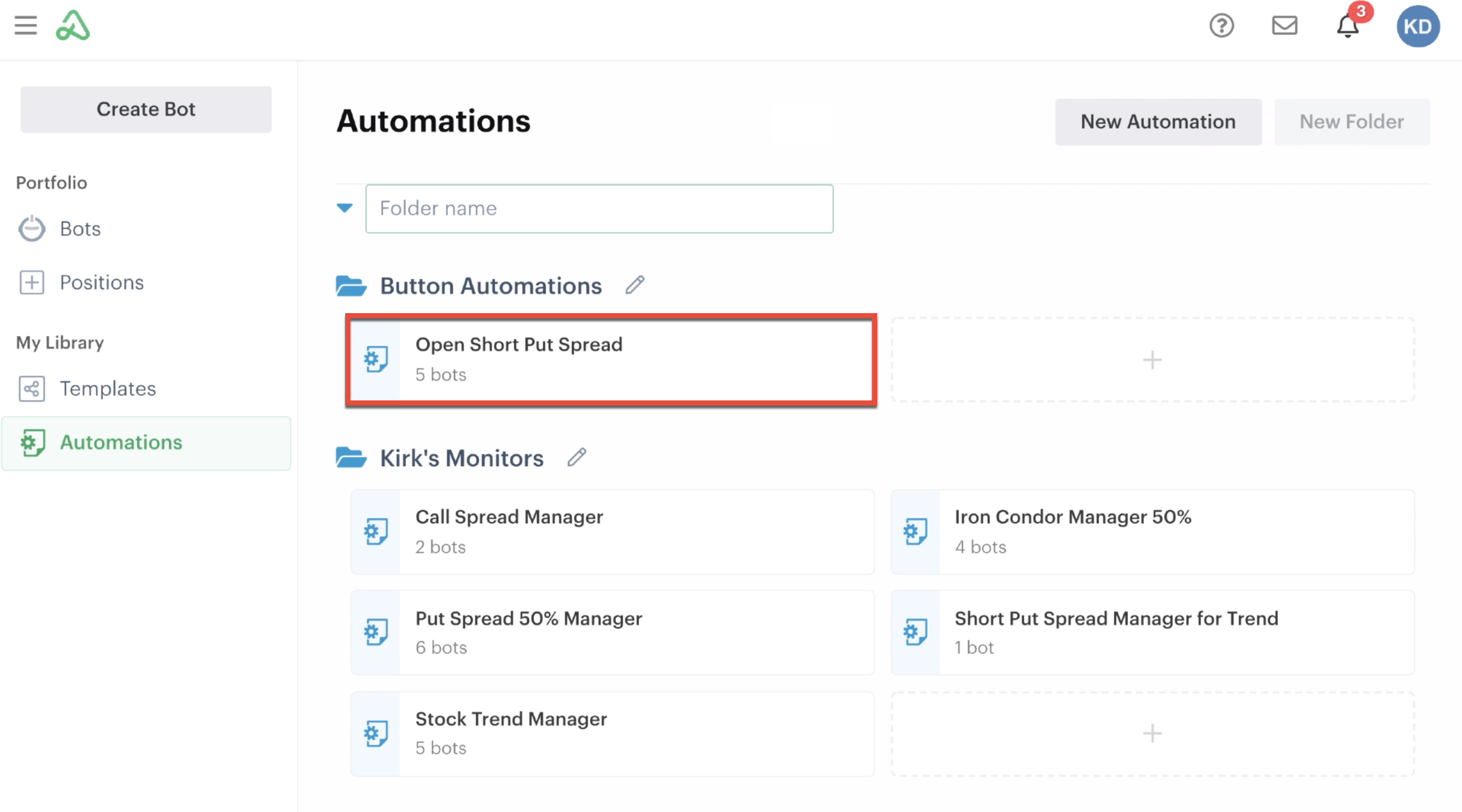 Bots using automation