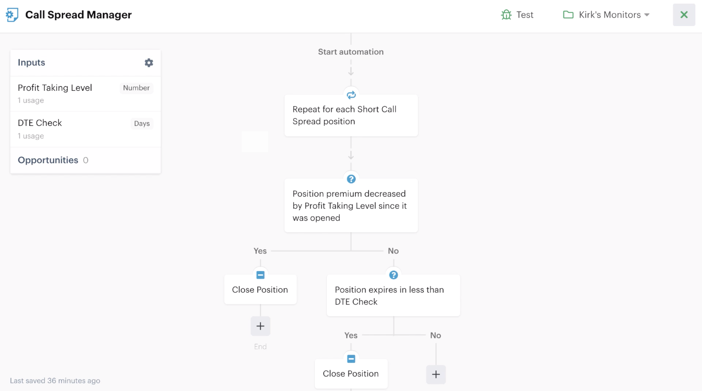 Automation editor