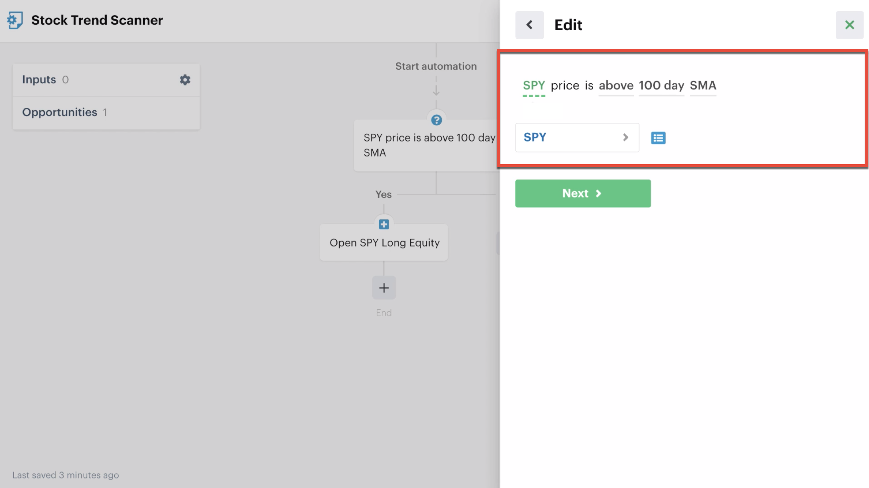 Decision recipe with manual input
