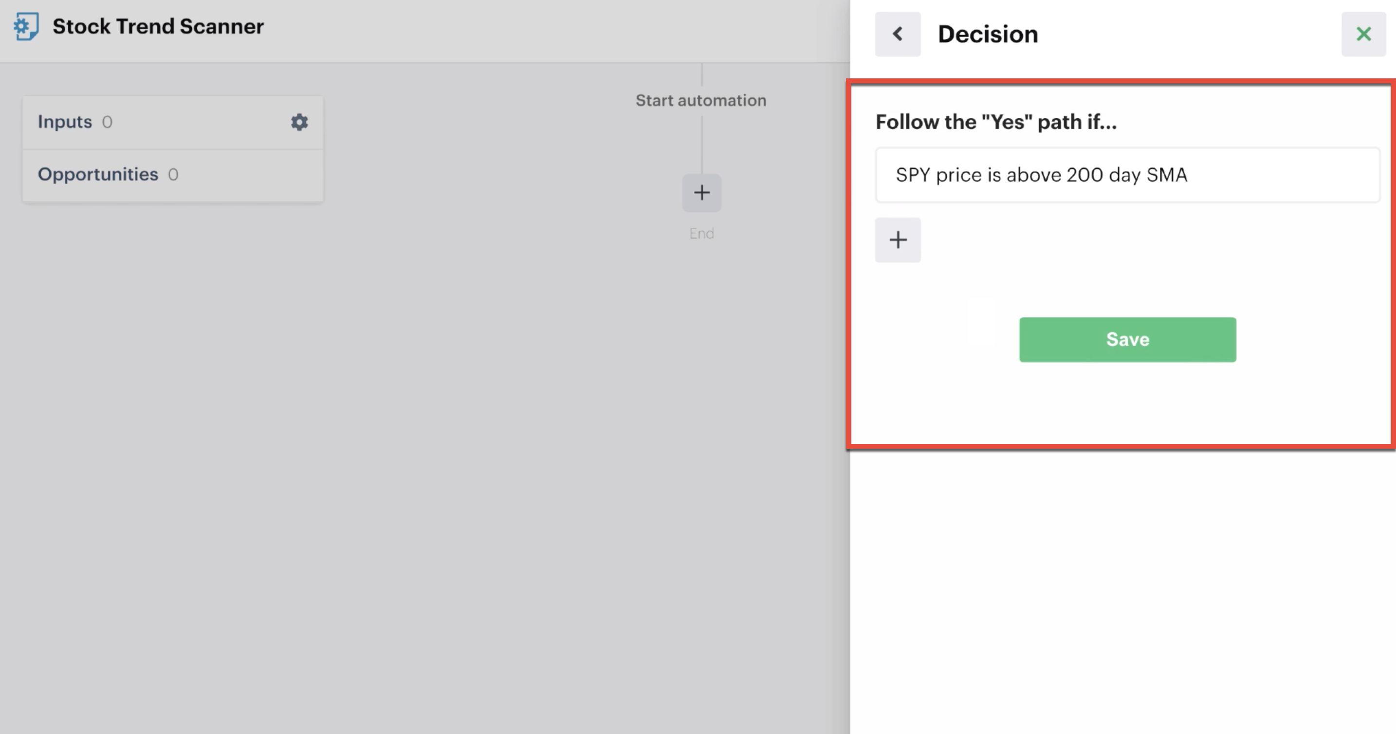 Completed decision action