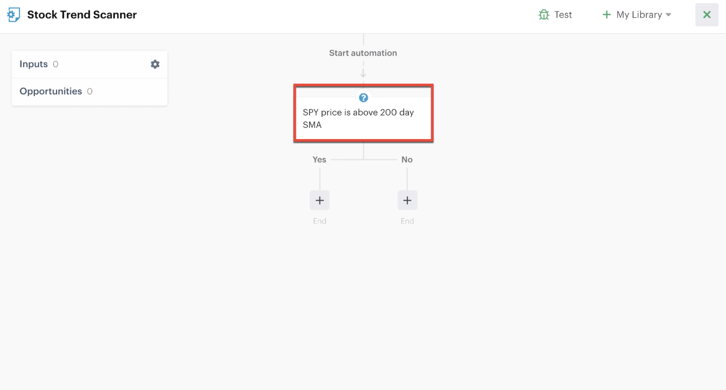Decision recipe added to the automation editor