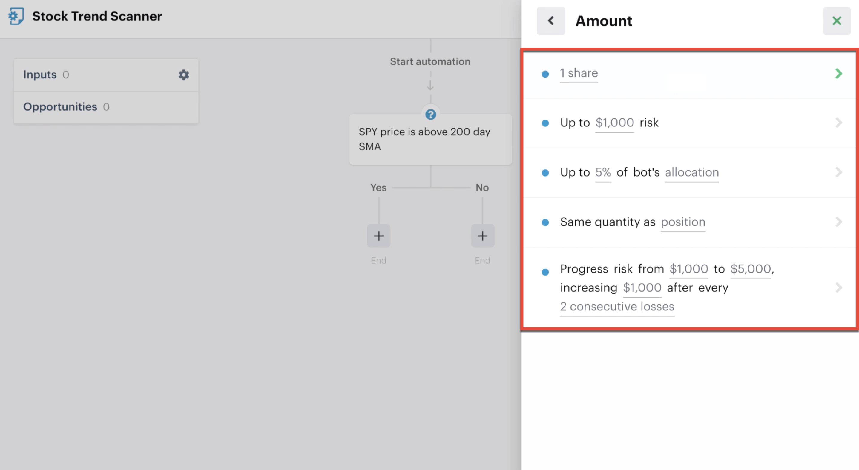 Equity amount types