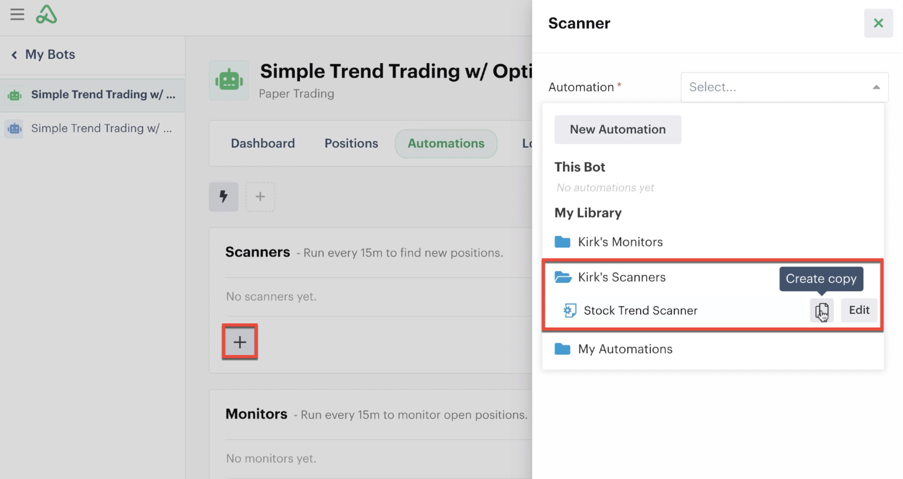 Create a copy of an automation