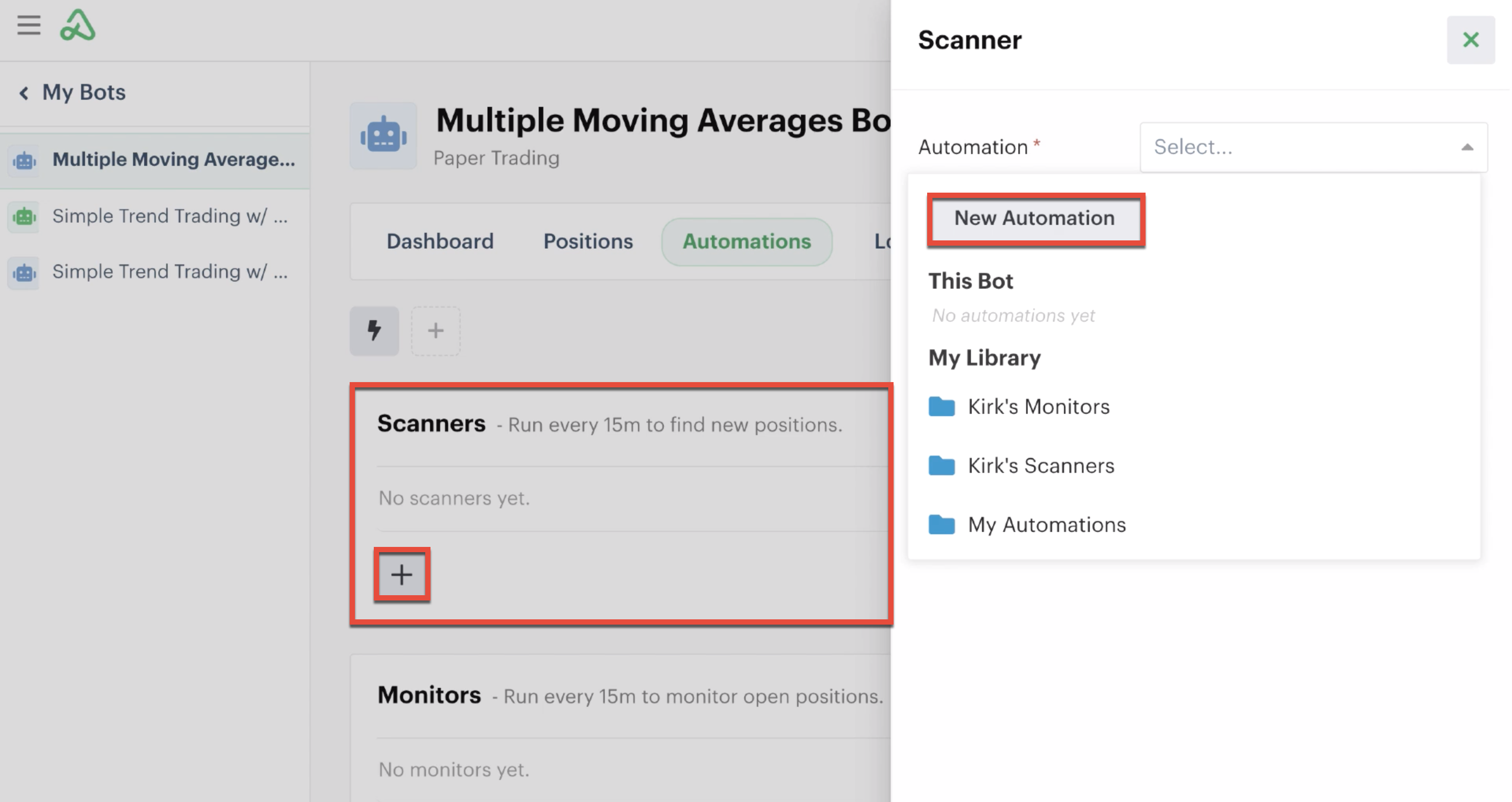 Adding a new scanner automation