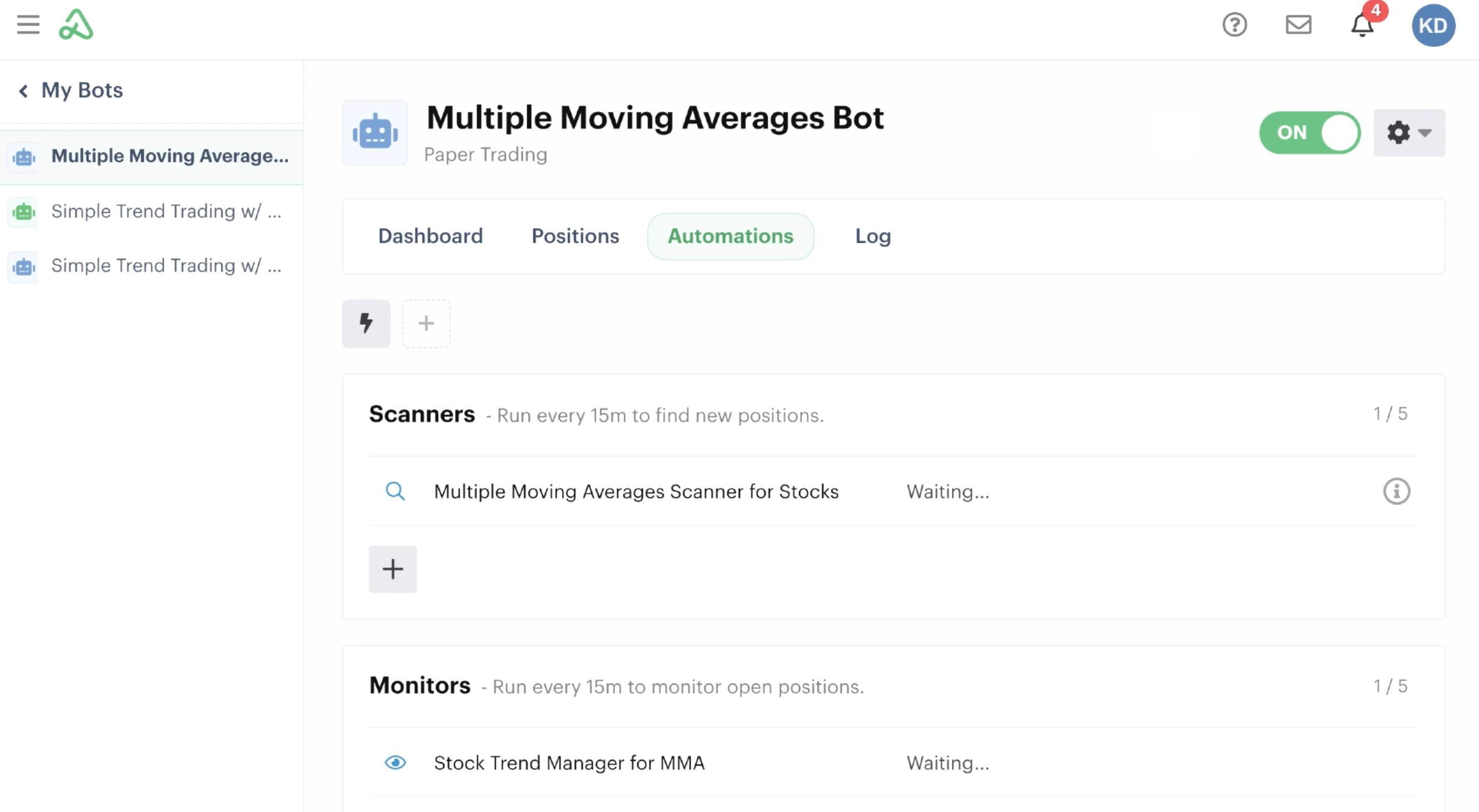 Automations tab displaying completed automations