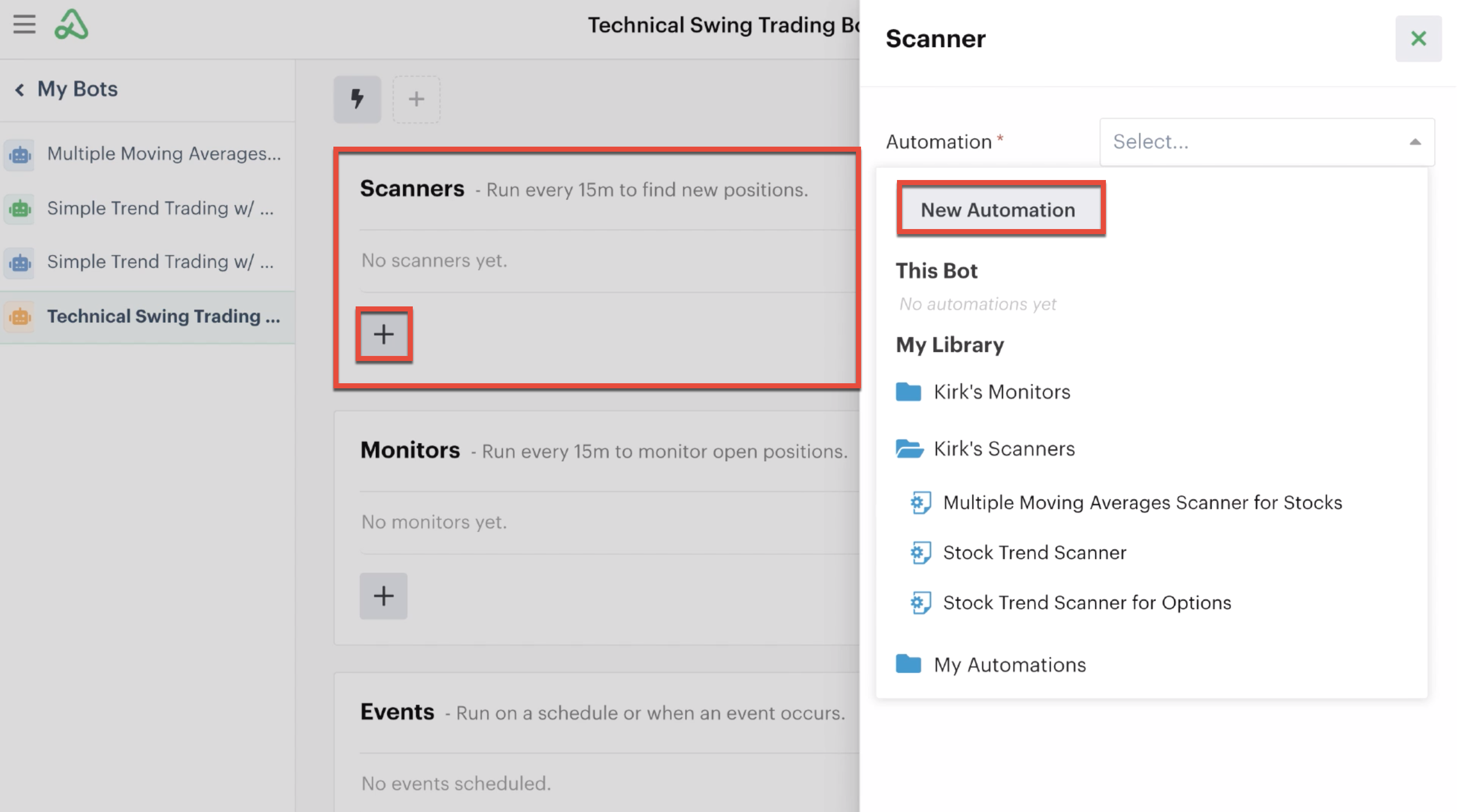 Adding a new scanner automation
