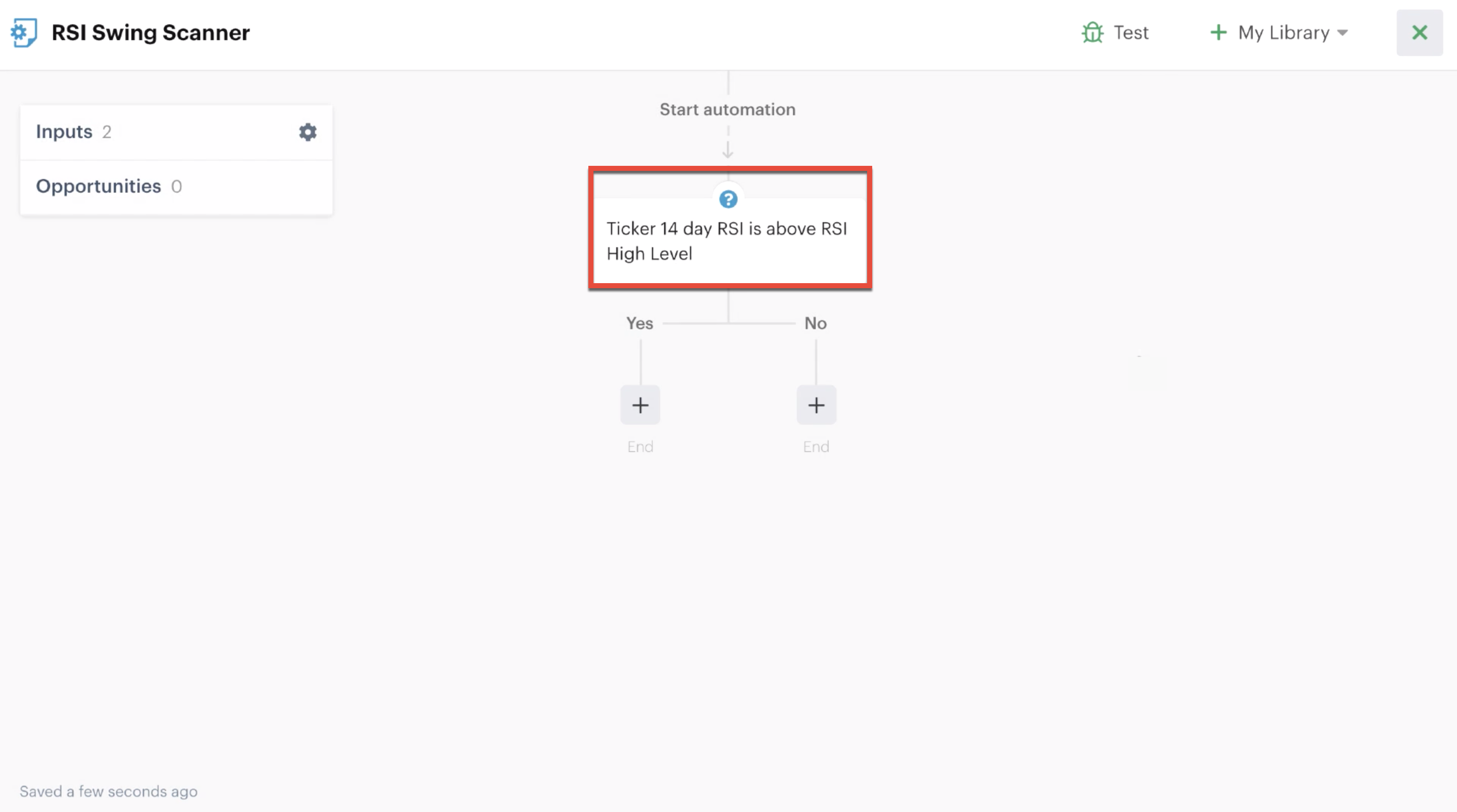 Decision recipe added to the automation editor