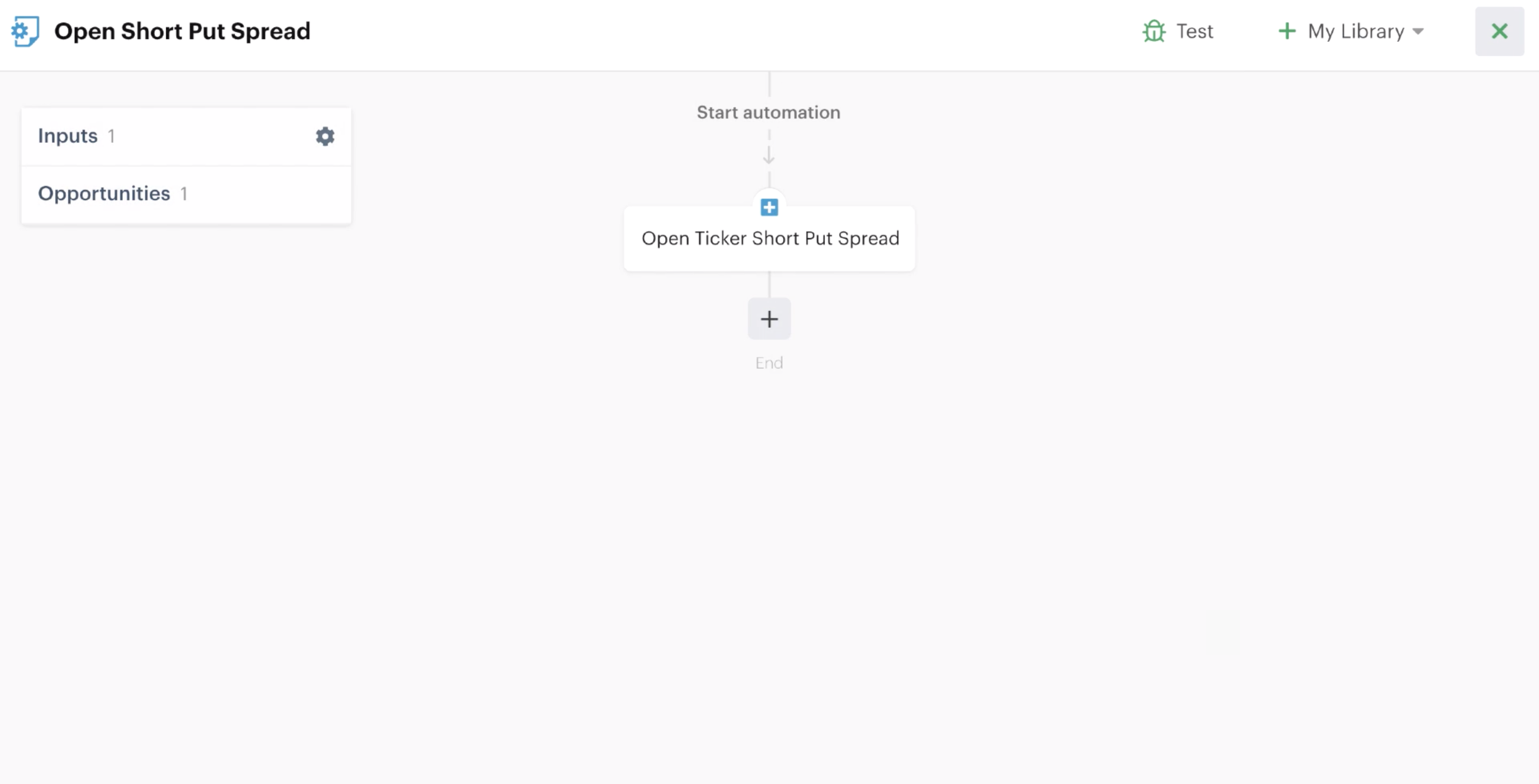 Open position action in the automation editor