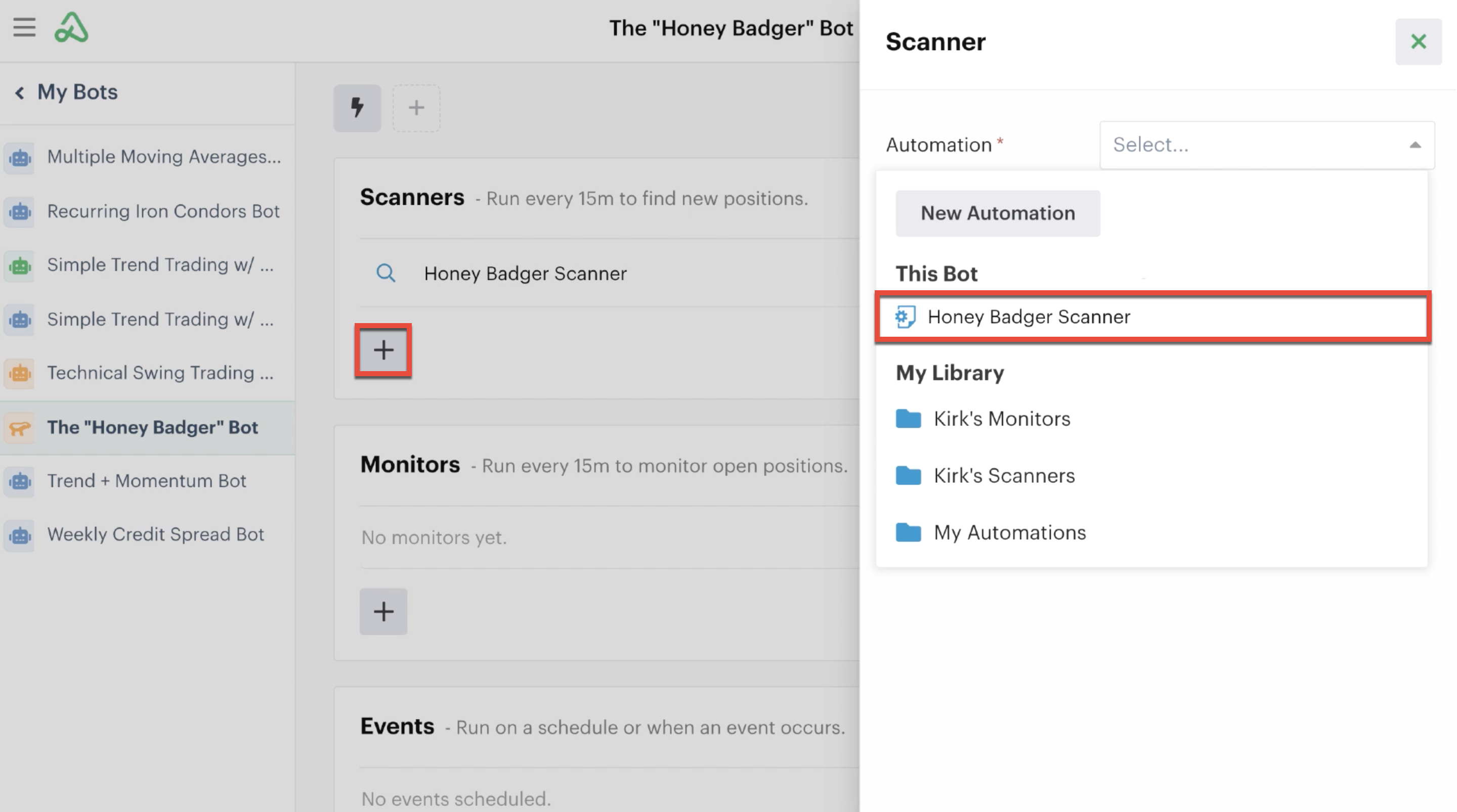 Reusing a scanner automation