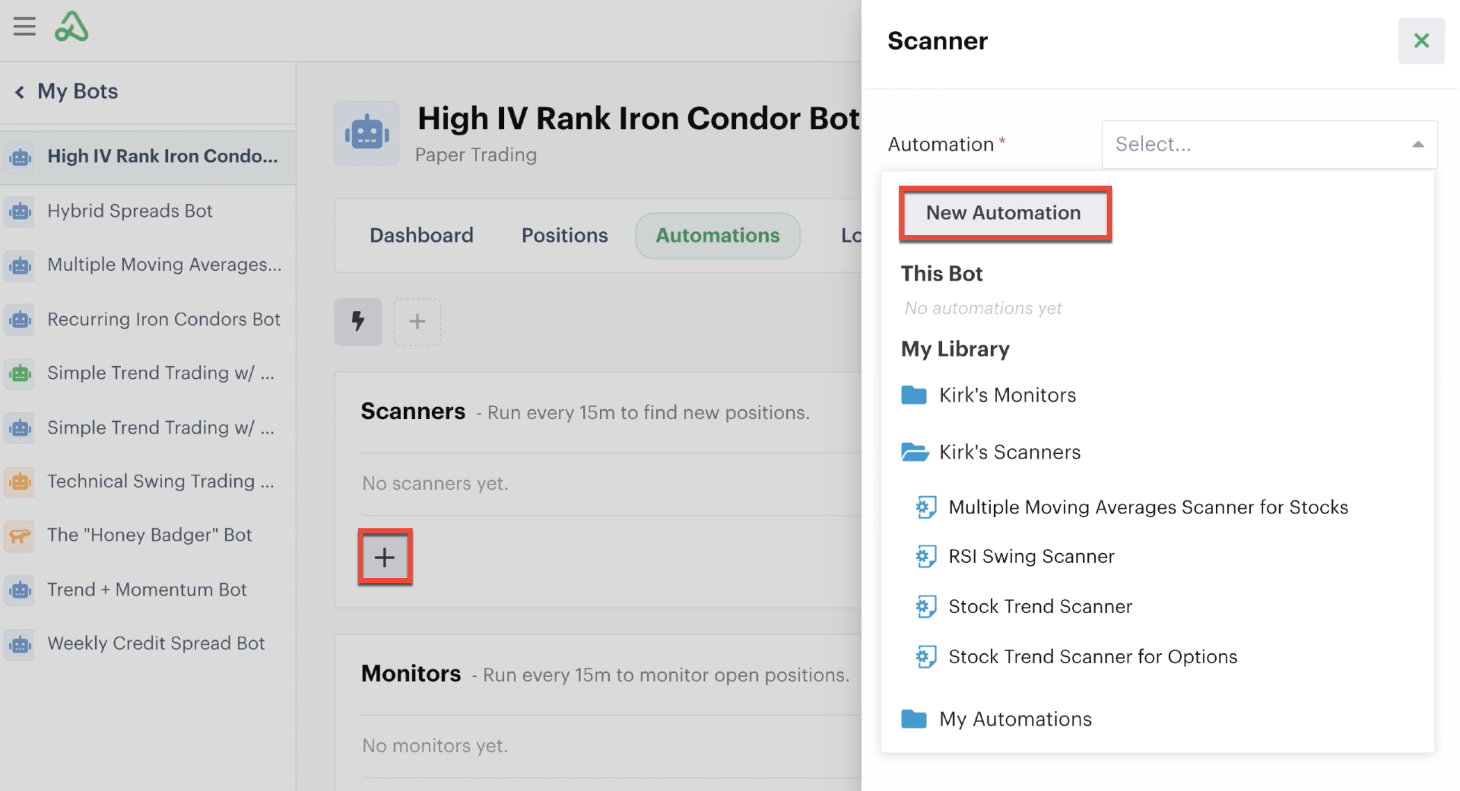 Adding a new scanner automation