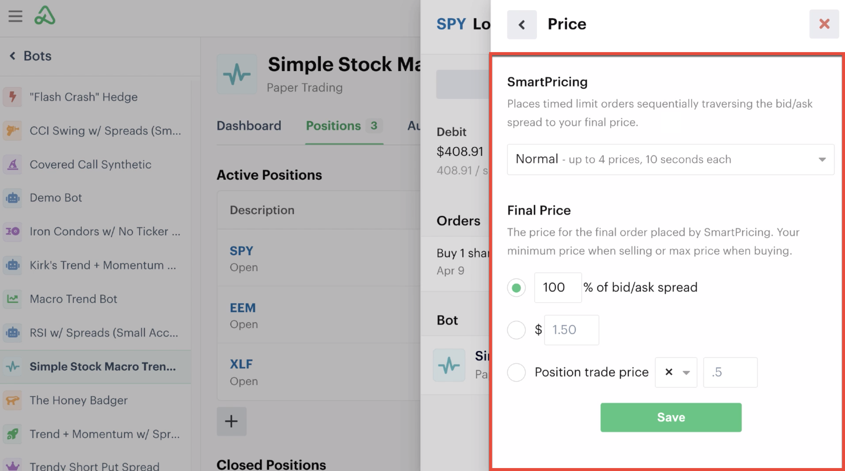 SmartPricing settings