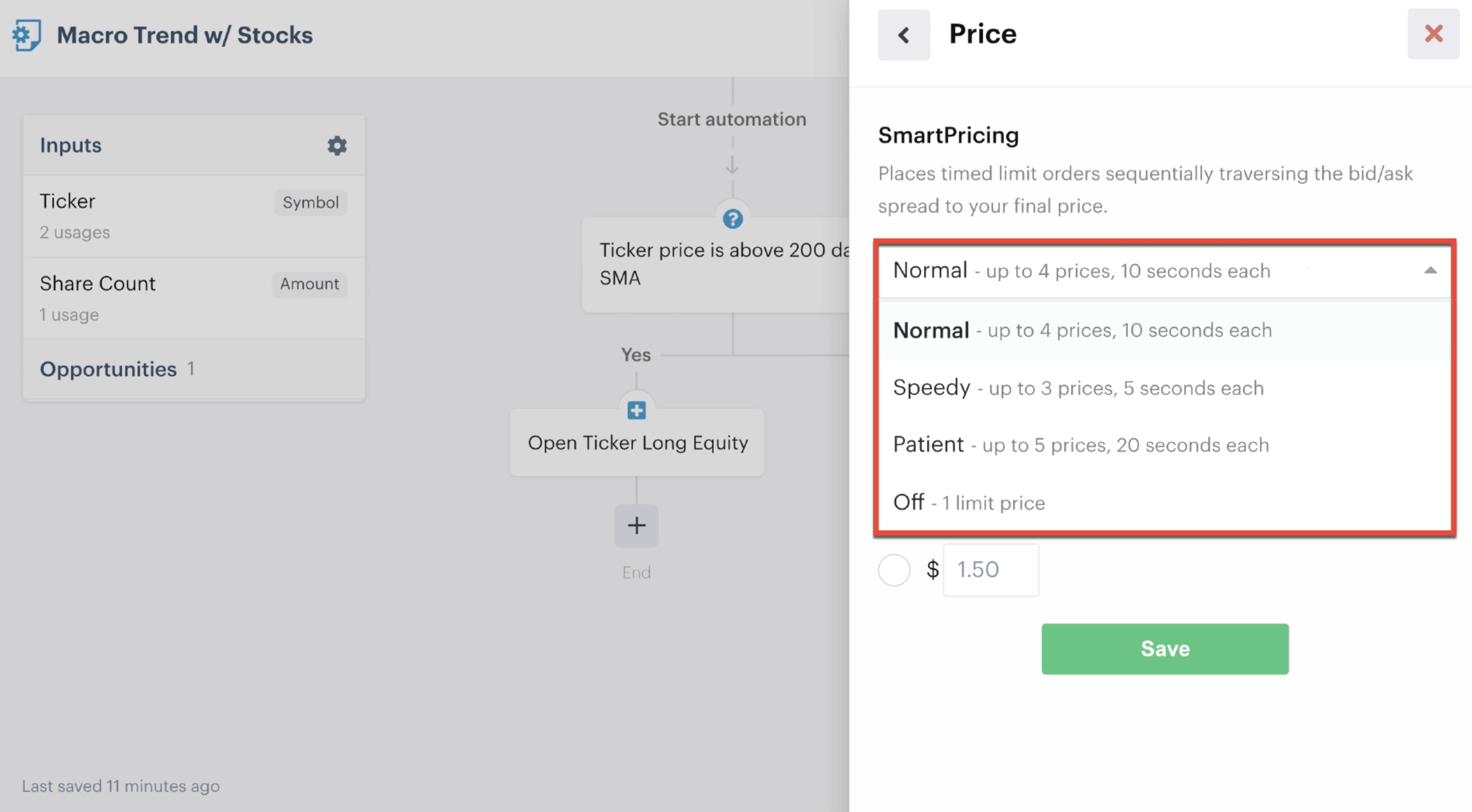SmartPricing settings