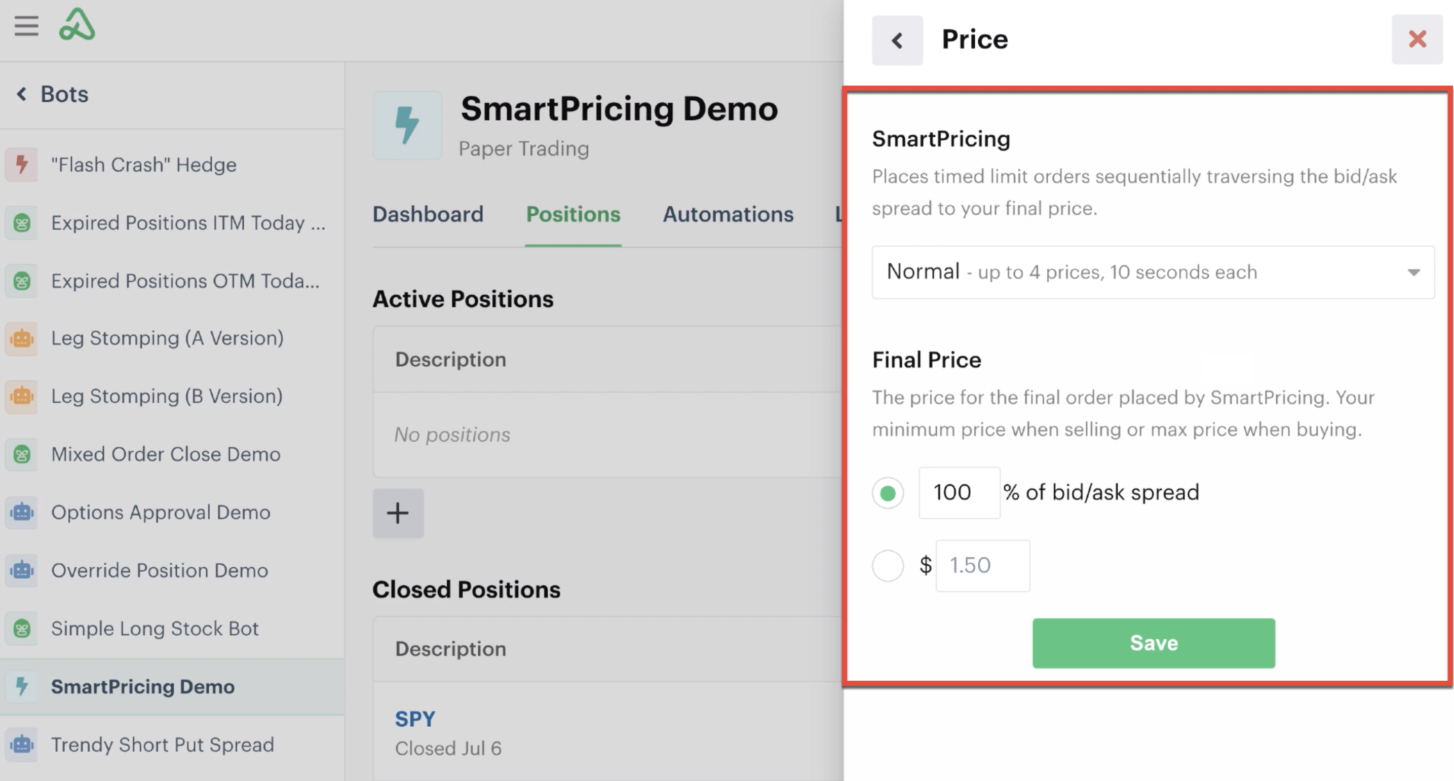 Normal SmartPricing 100%