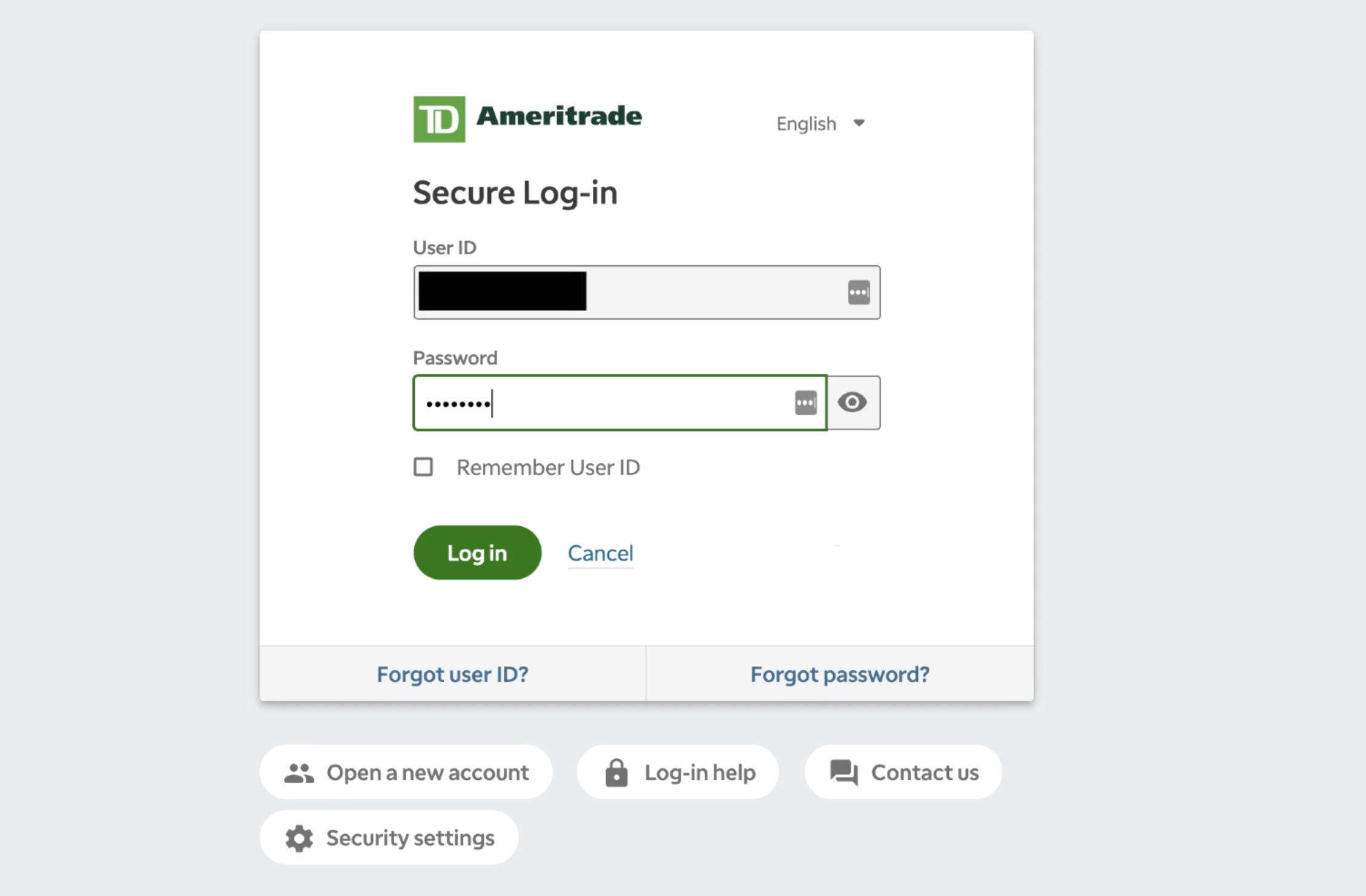 Broker log in page