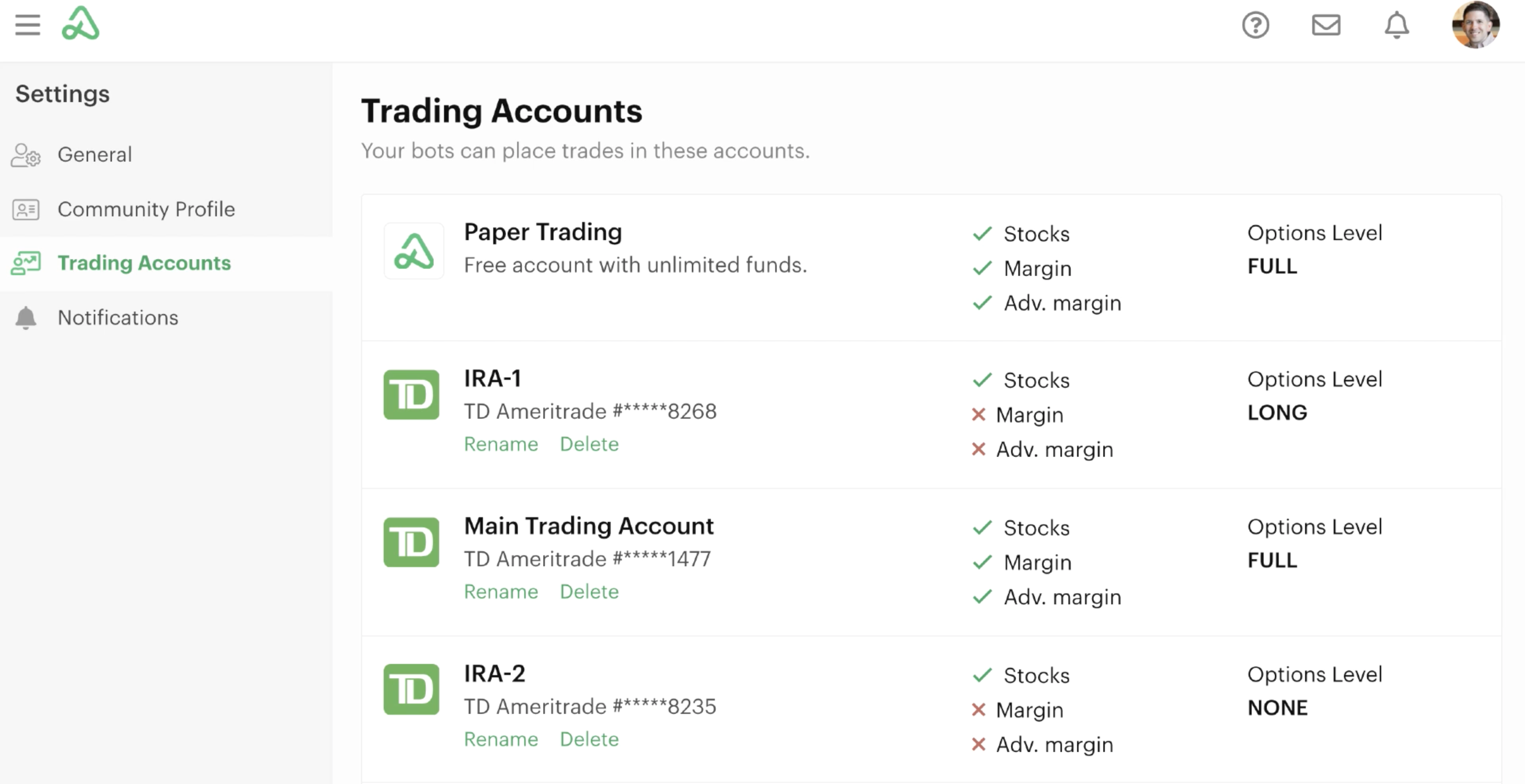 Compatible accounts