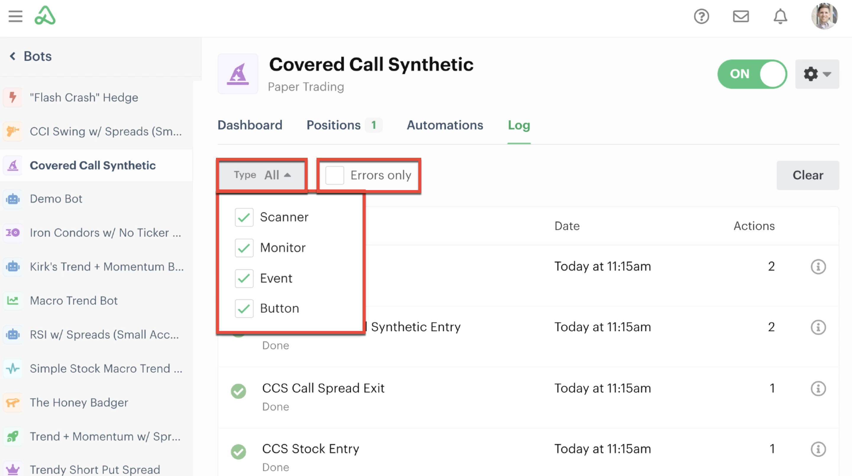 Automation filter
