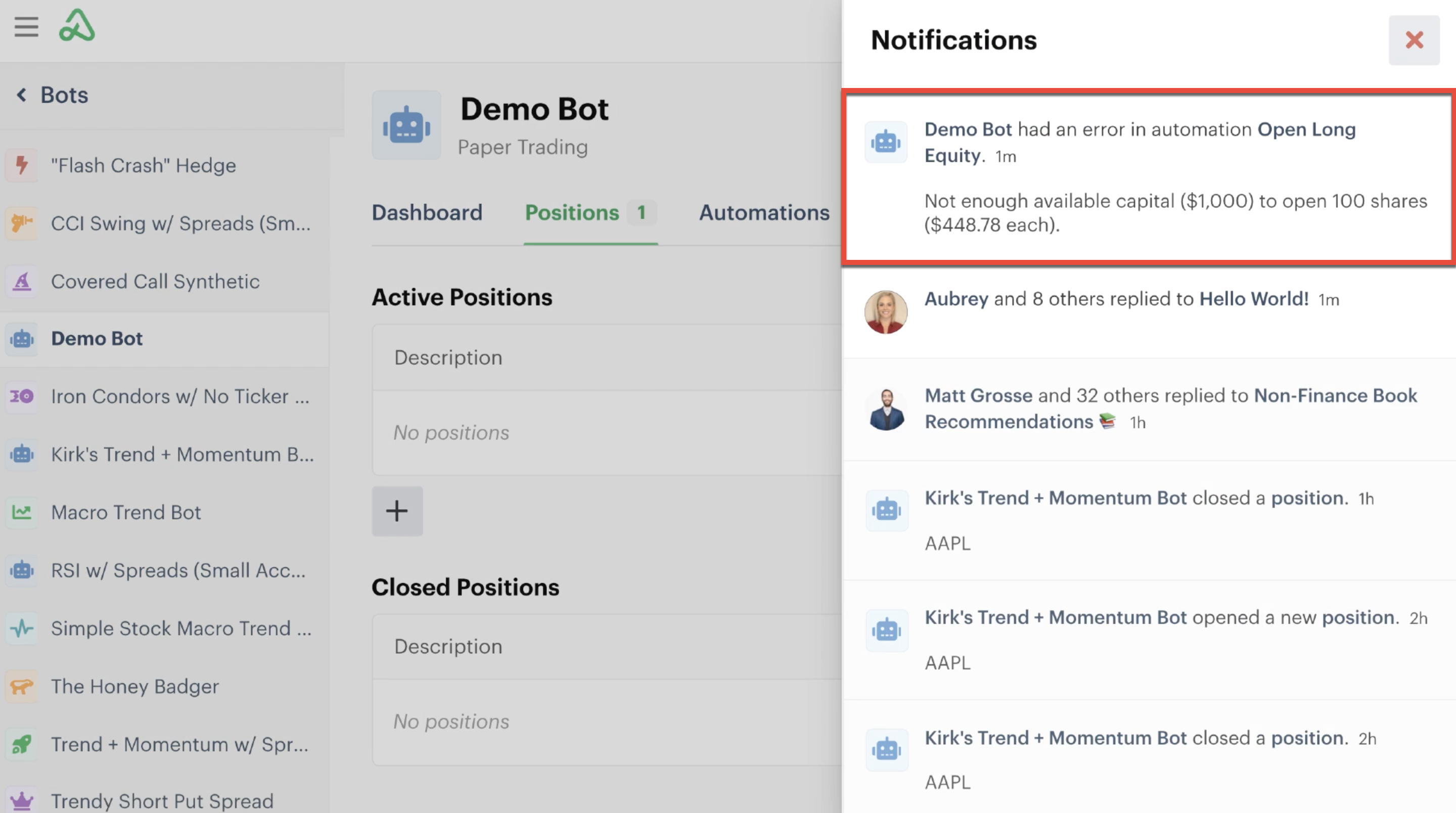 Notifications