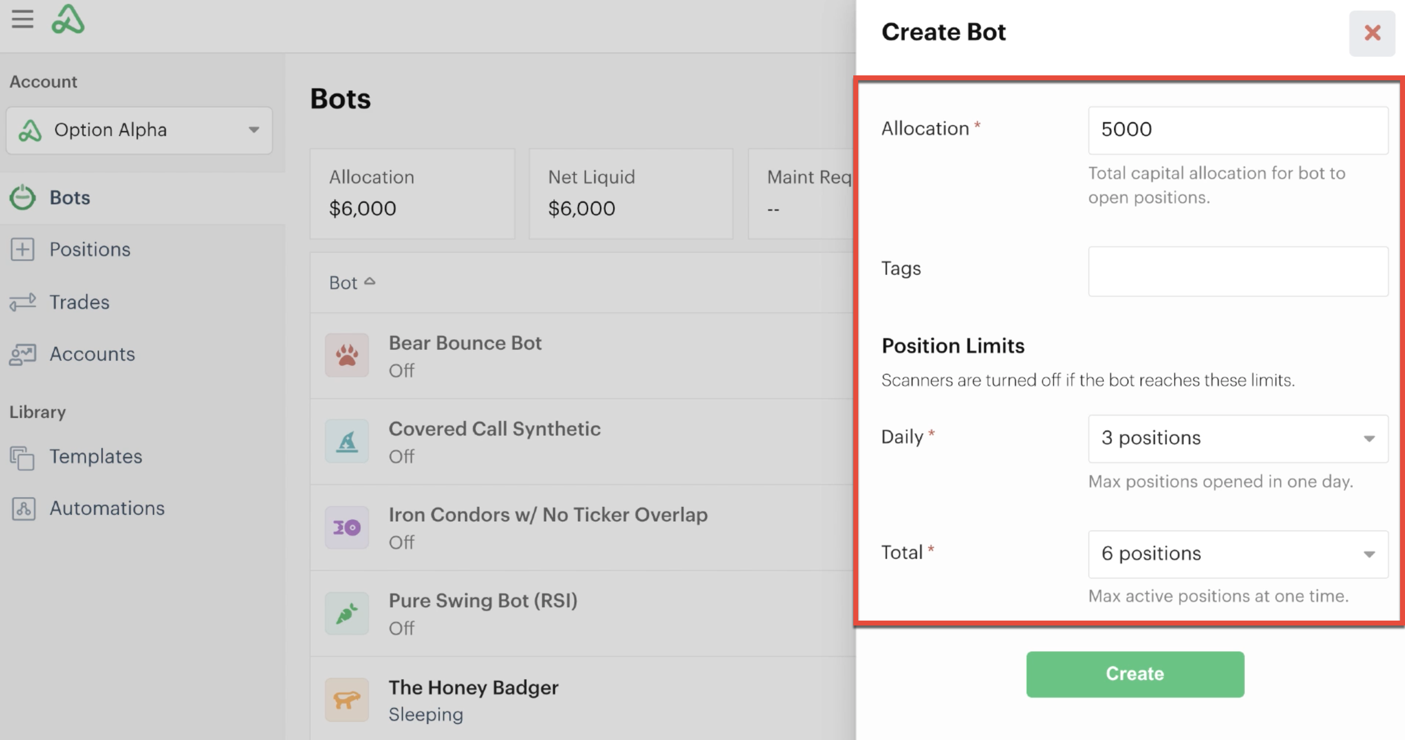 Allocation and position limits