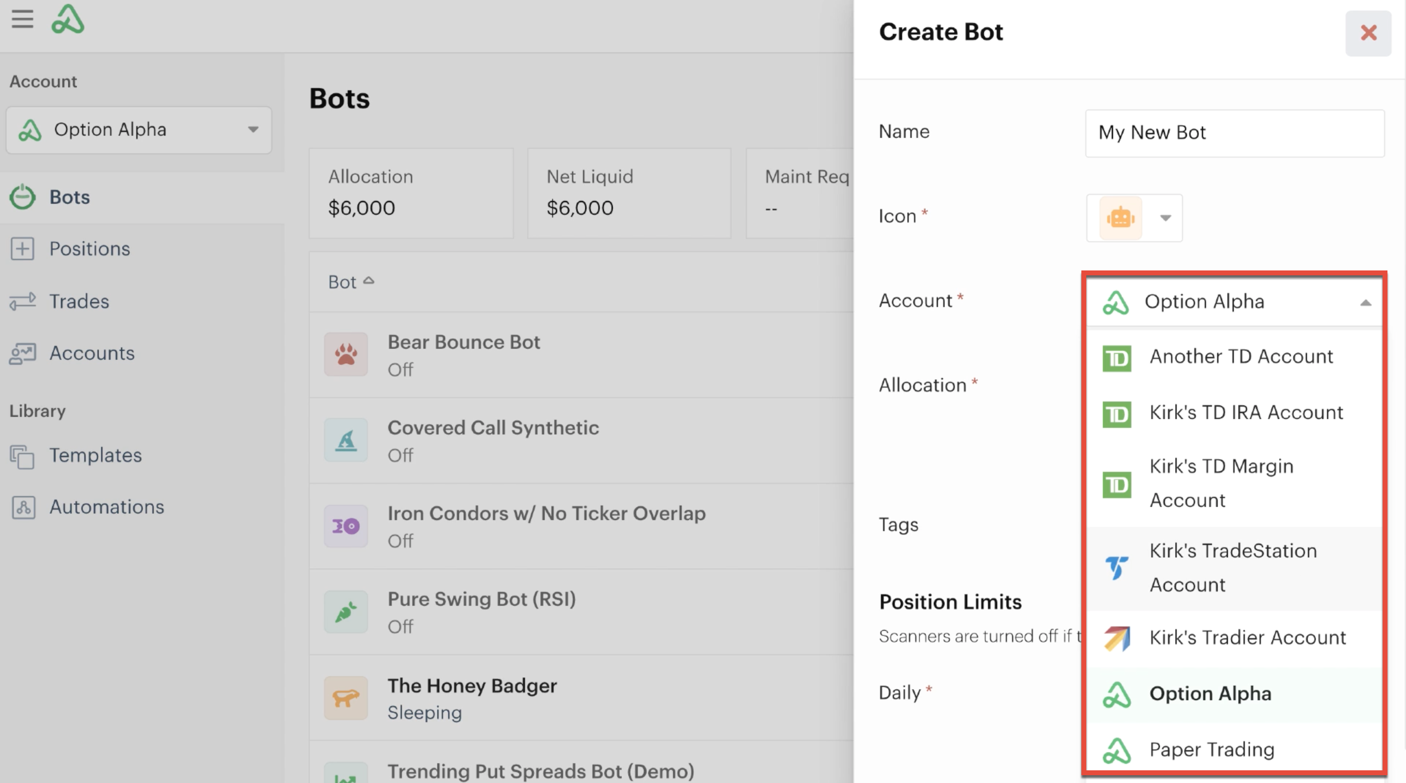 Select a brokerage ore paper trading account