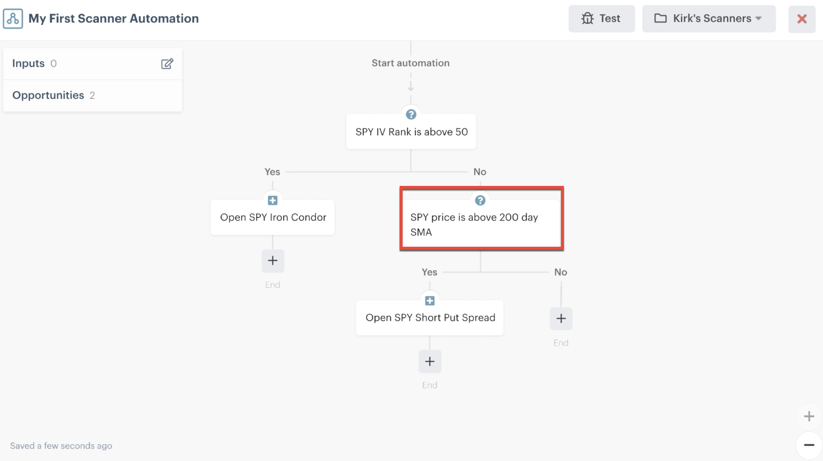 Editing a decision action