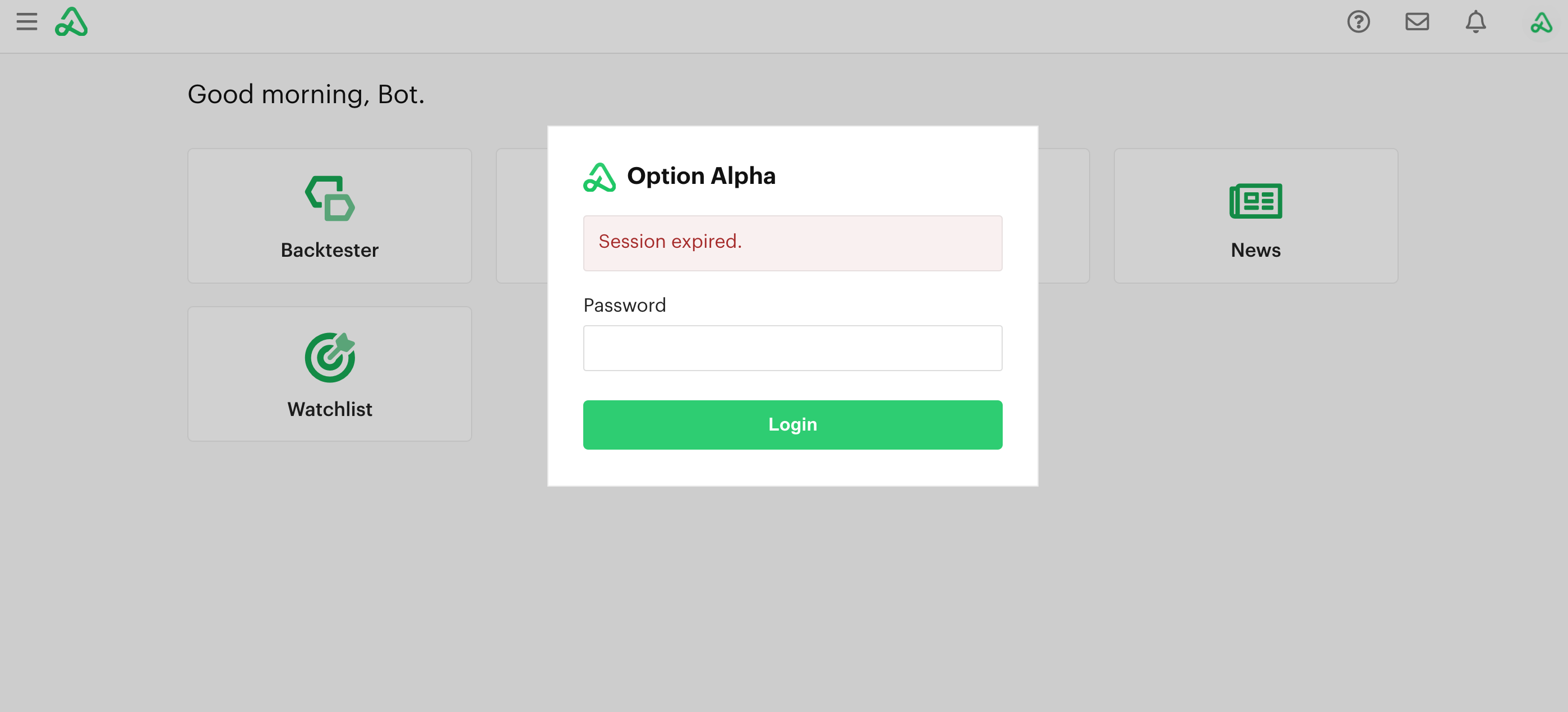 Session expired