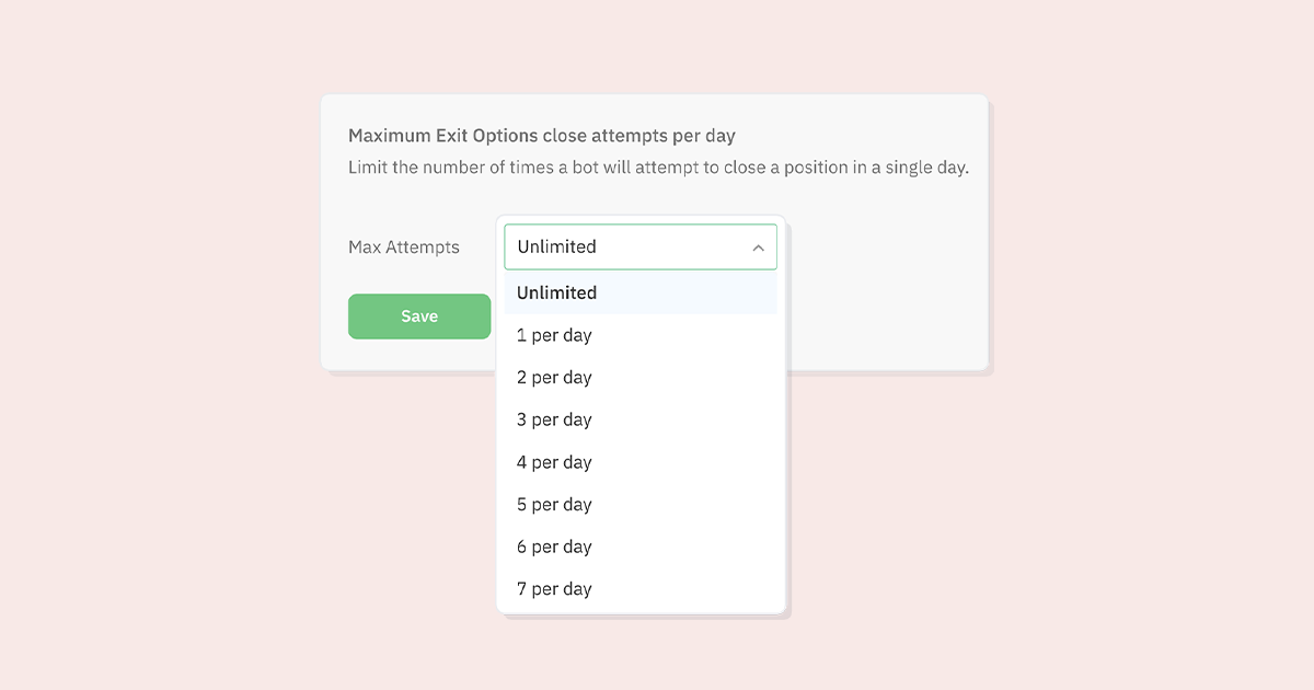 Max Optio Max Exit Option Attempts Setting for Retail Options Traders