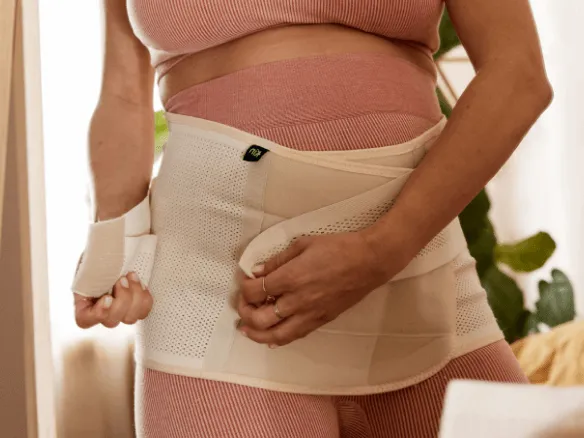 a woman wearing a belly belt
