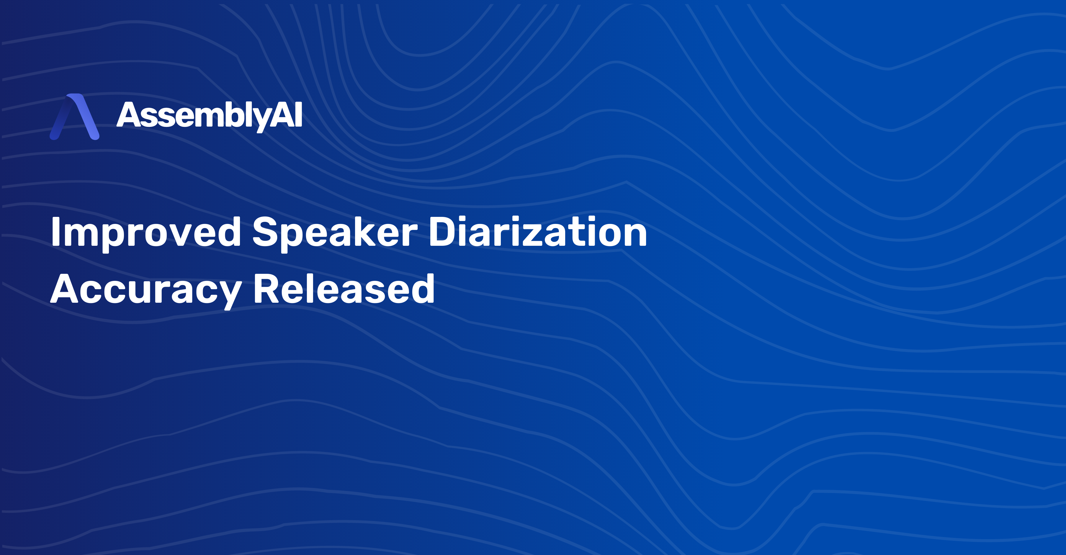 Changelog: New Speaker Diarization model released