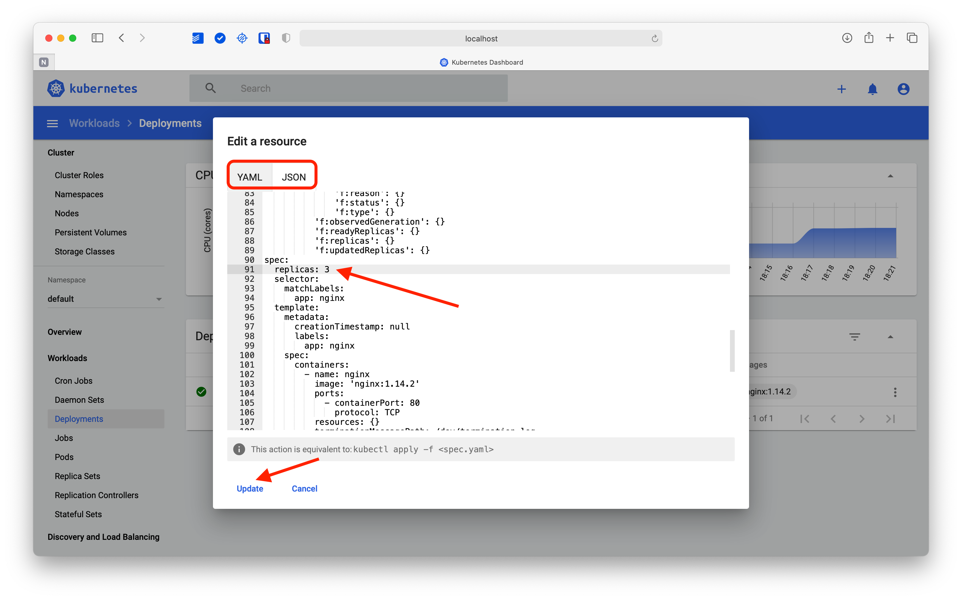 Edit Nginx Deployment