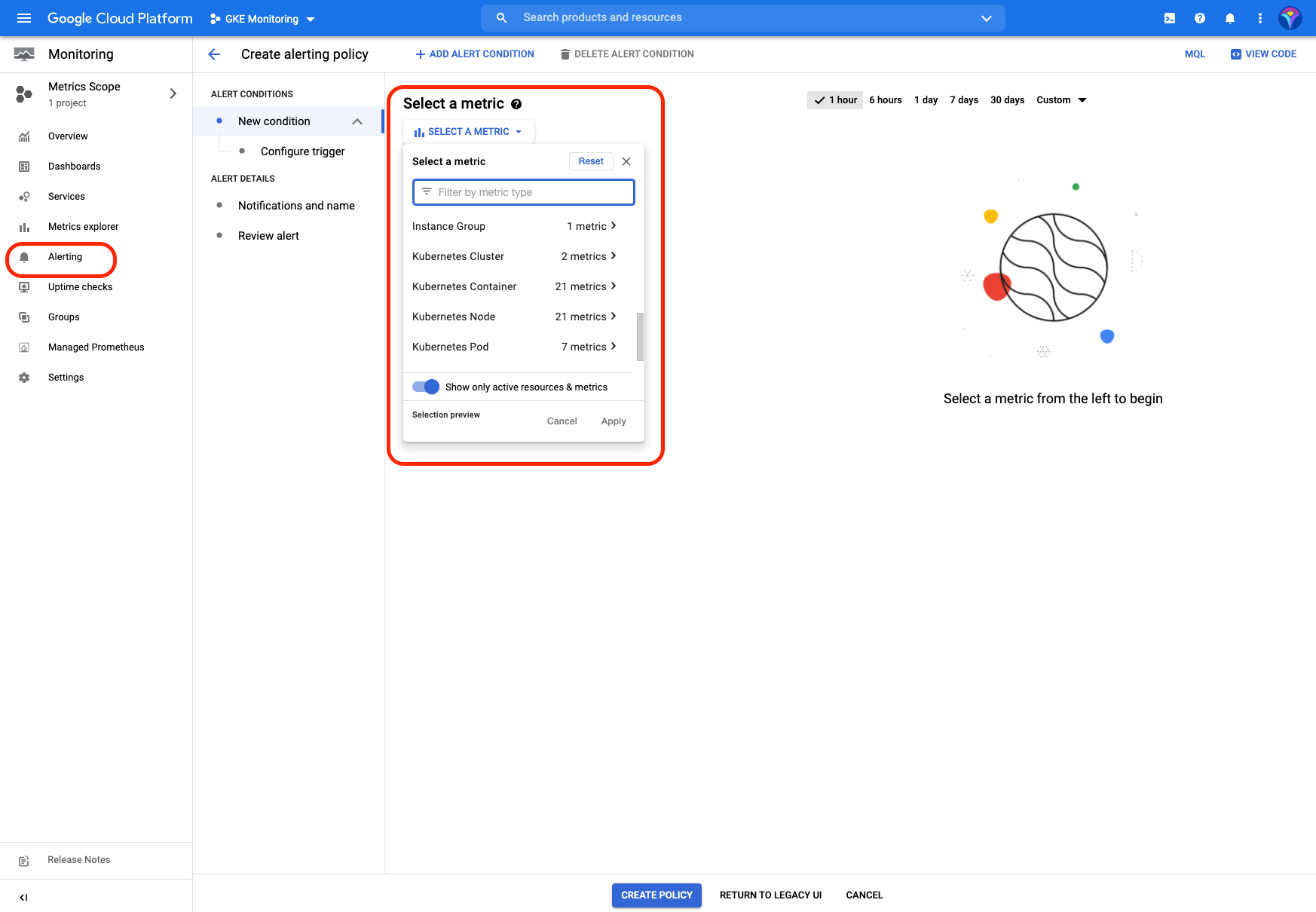 Cloud monitoring alerting
