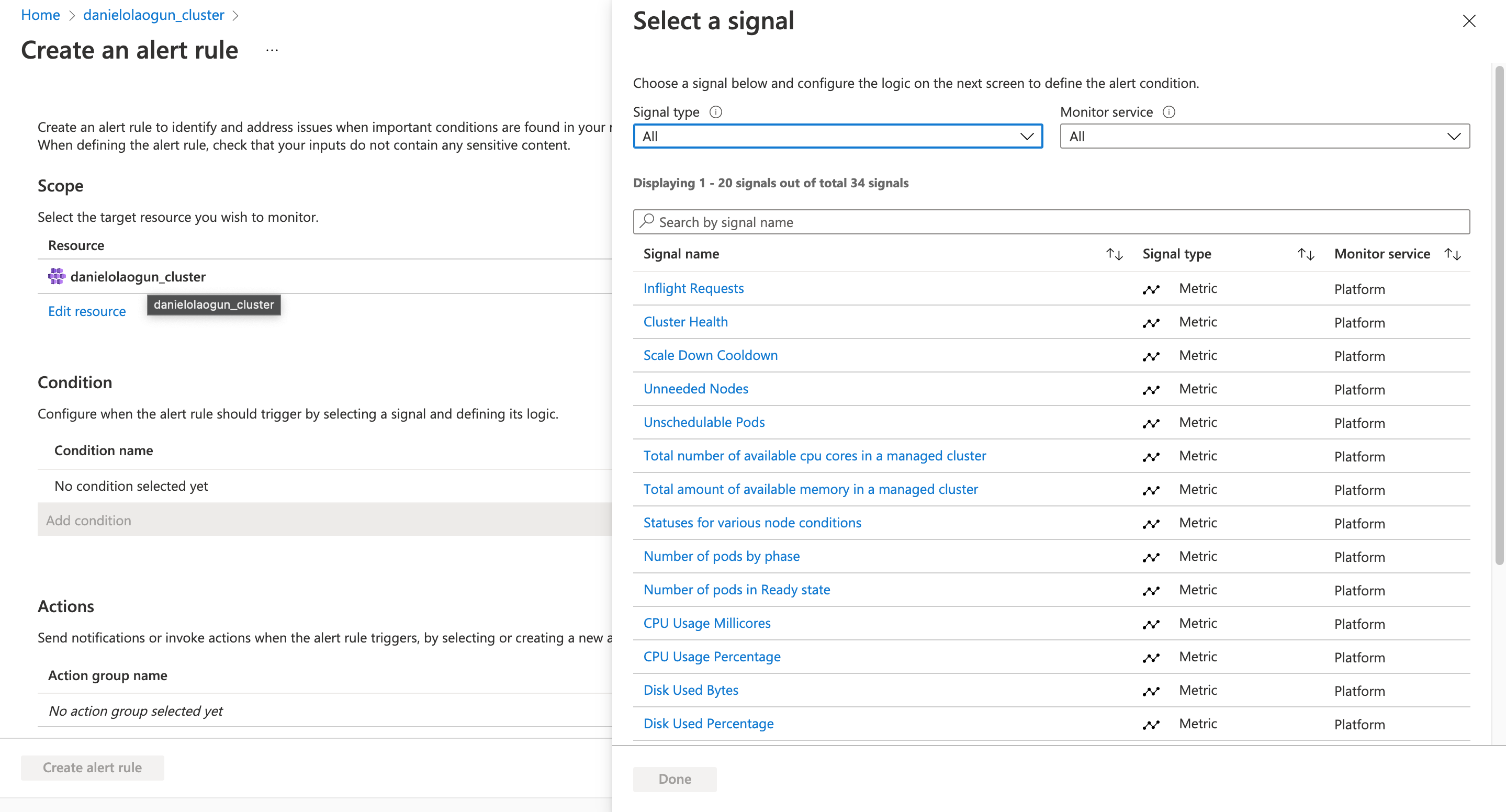 Create an alert rule