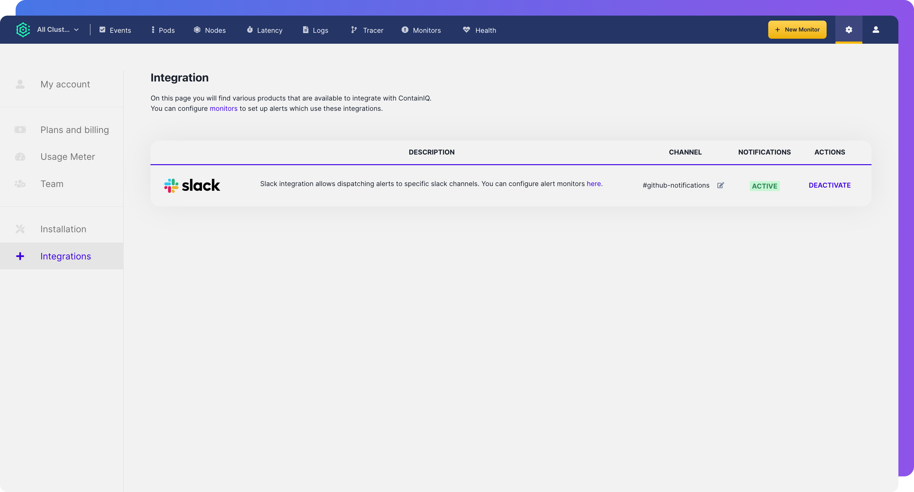 ContainIQ Slack Integration